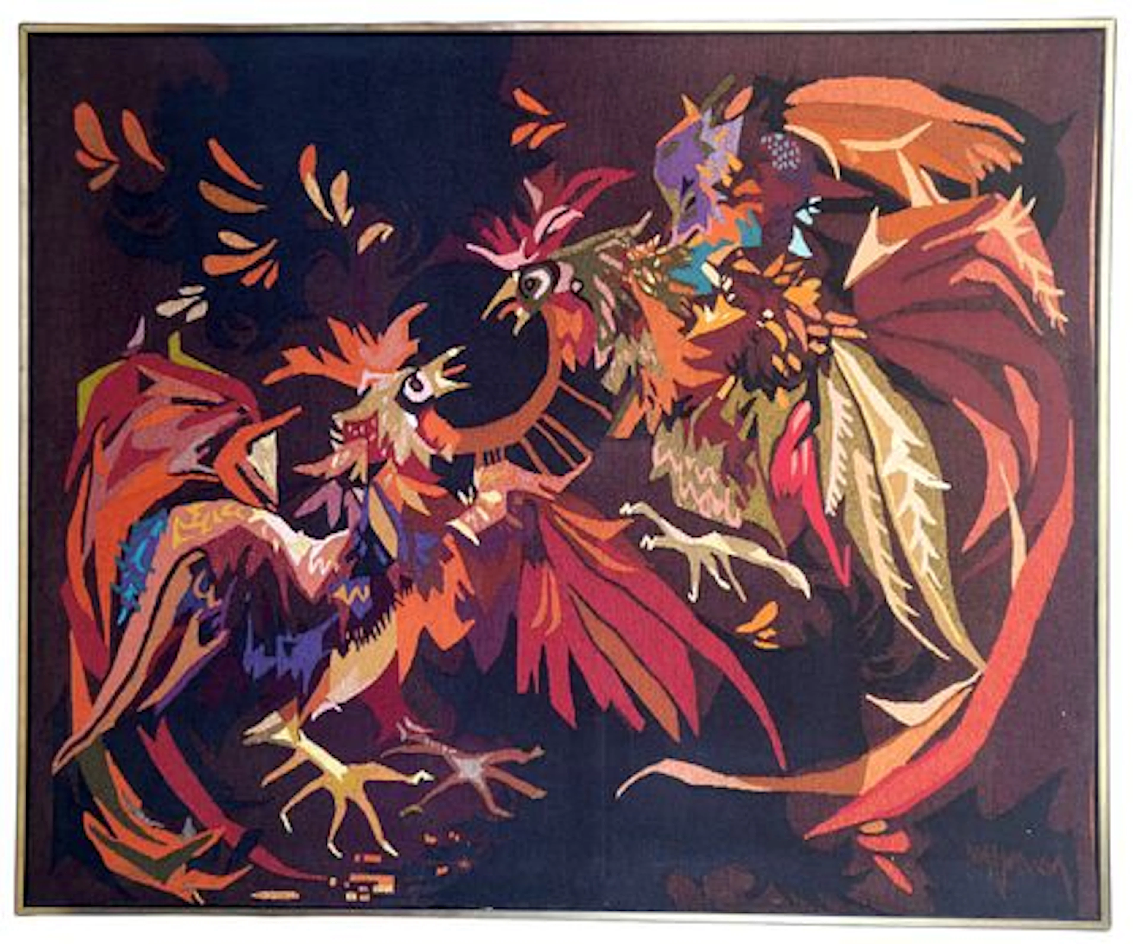 Mid-Century French Wool Tapestry