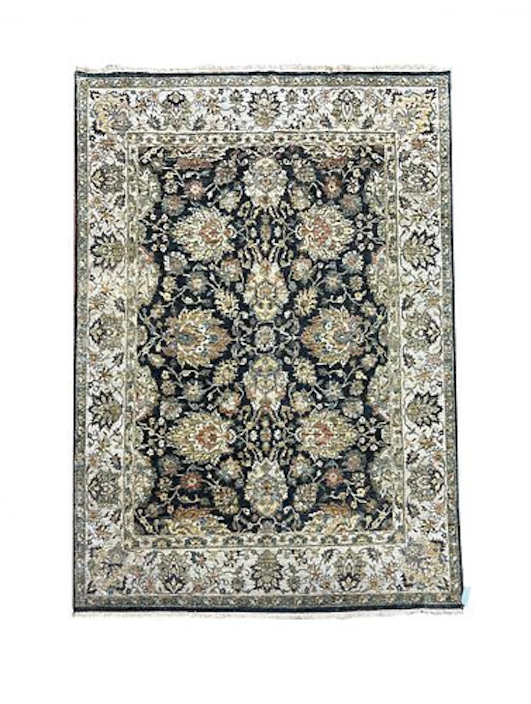 Indo Agrah Hand Knotted Wool Rug 7'9" x 10'1"