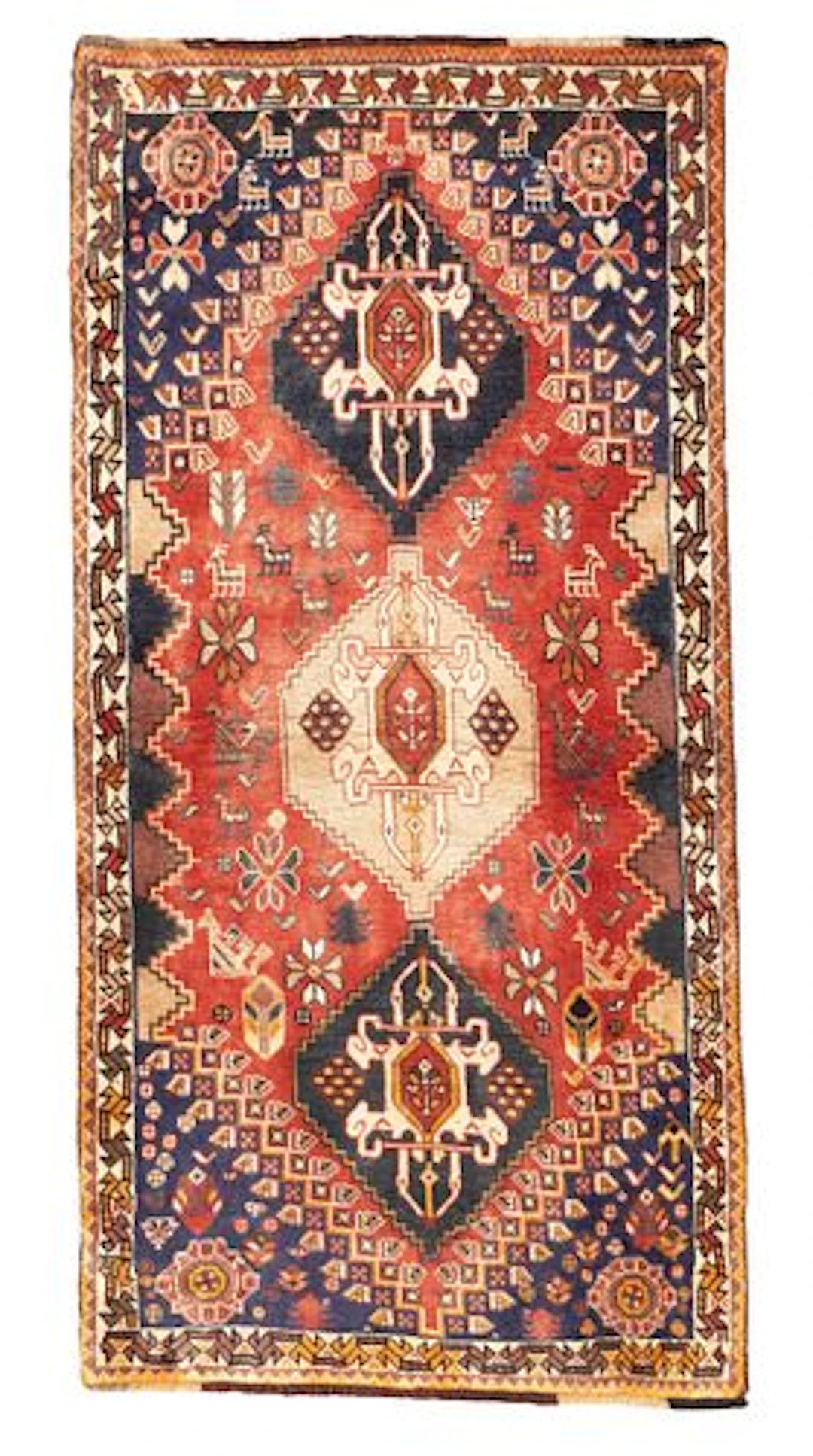 Vintage Persian Qashqai Rug 2'8" x 5'4"