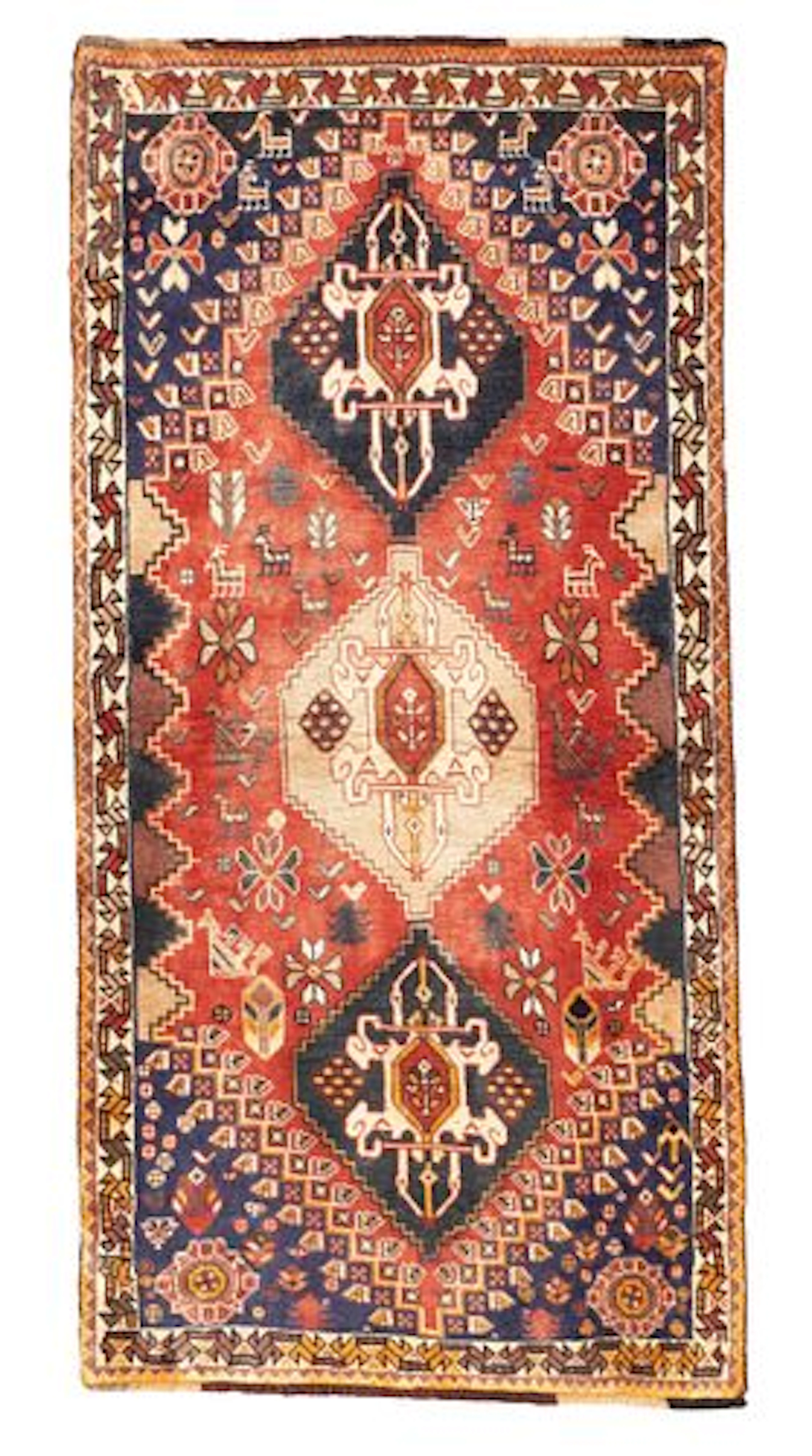 Vintage Persian Qashqai Rug 2'8" x 5'4"