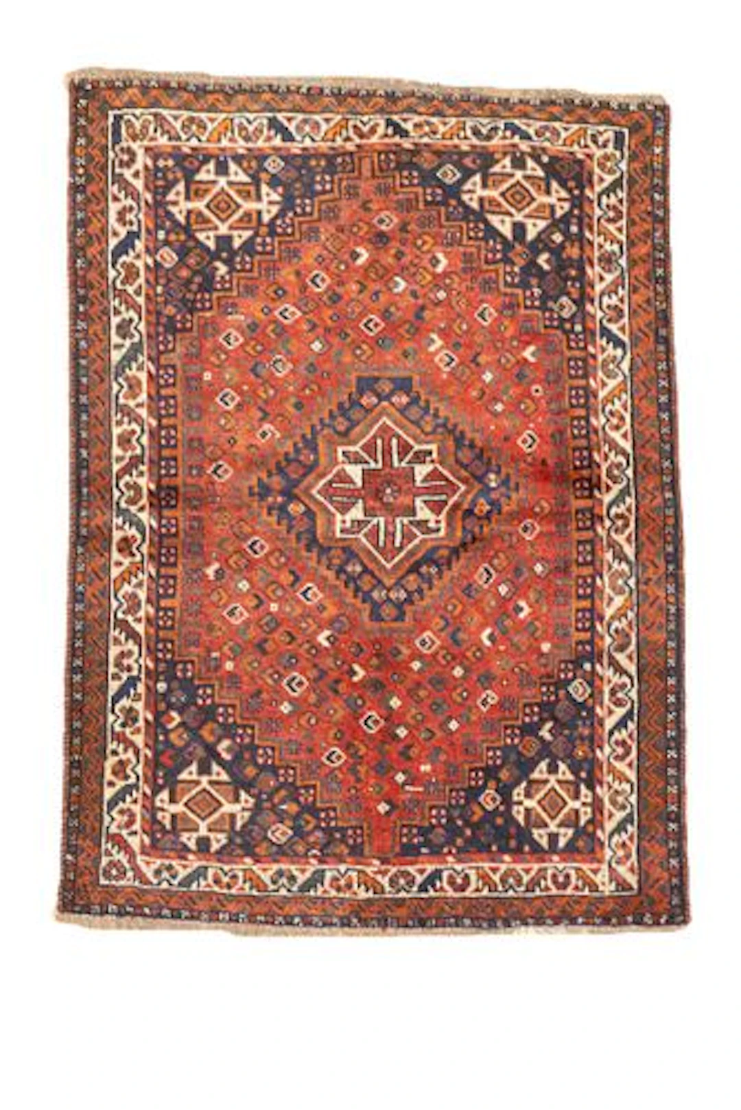 Vintage Persian Qashqai Rug 3'11" x 5'4"