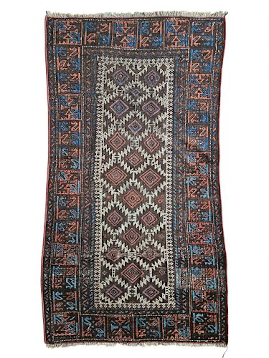 Vintage Balouch Afghan Tribal Rug 2'7" x 4'7"