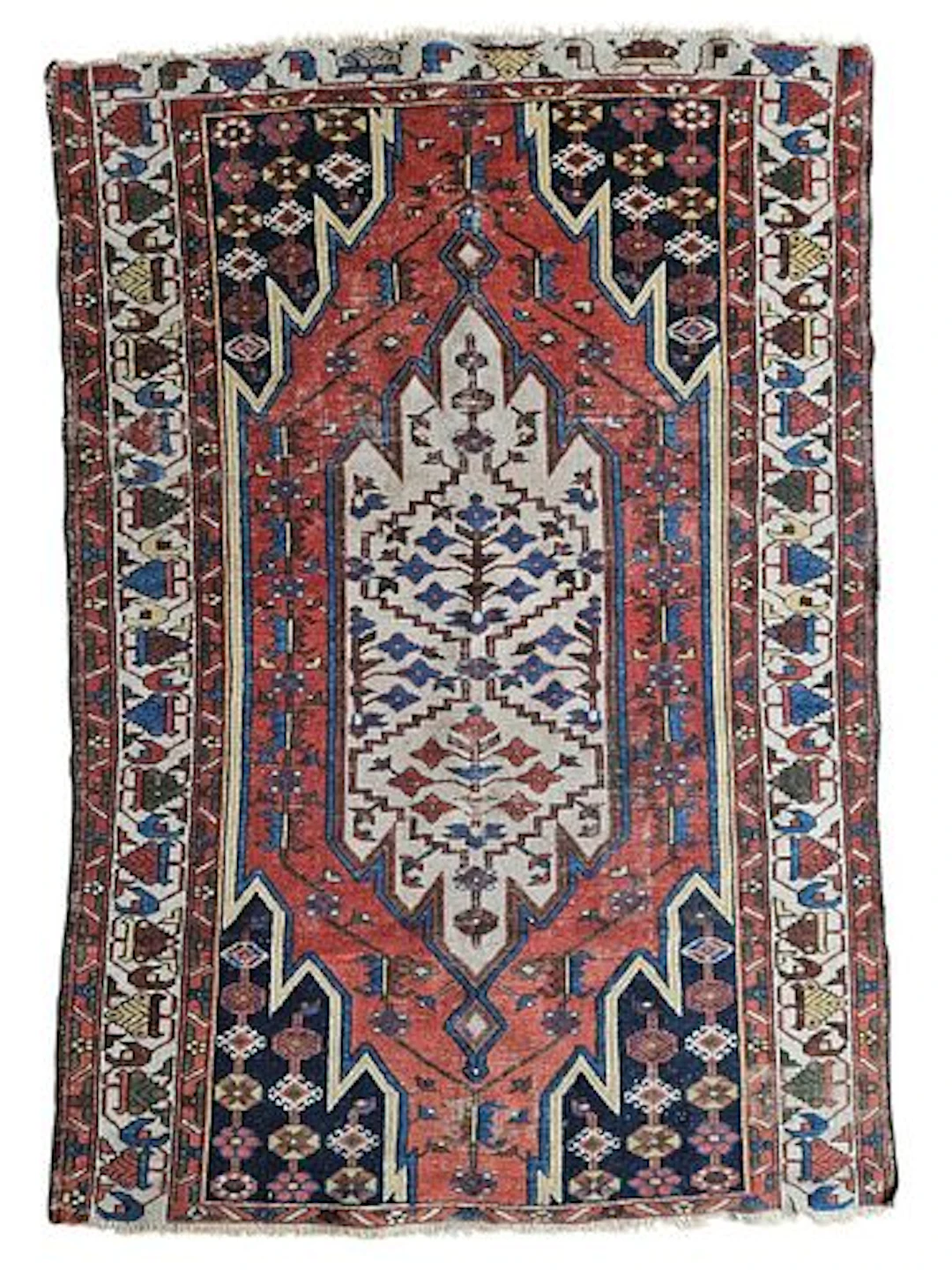 Antique persian Hamadan Rug 4'1" x 4'11"
