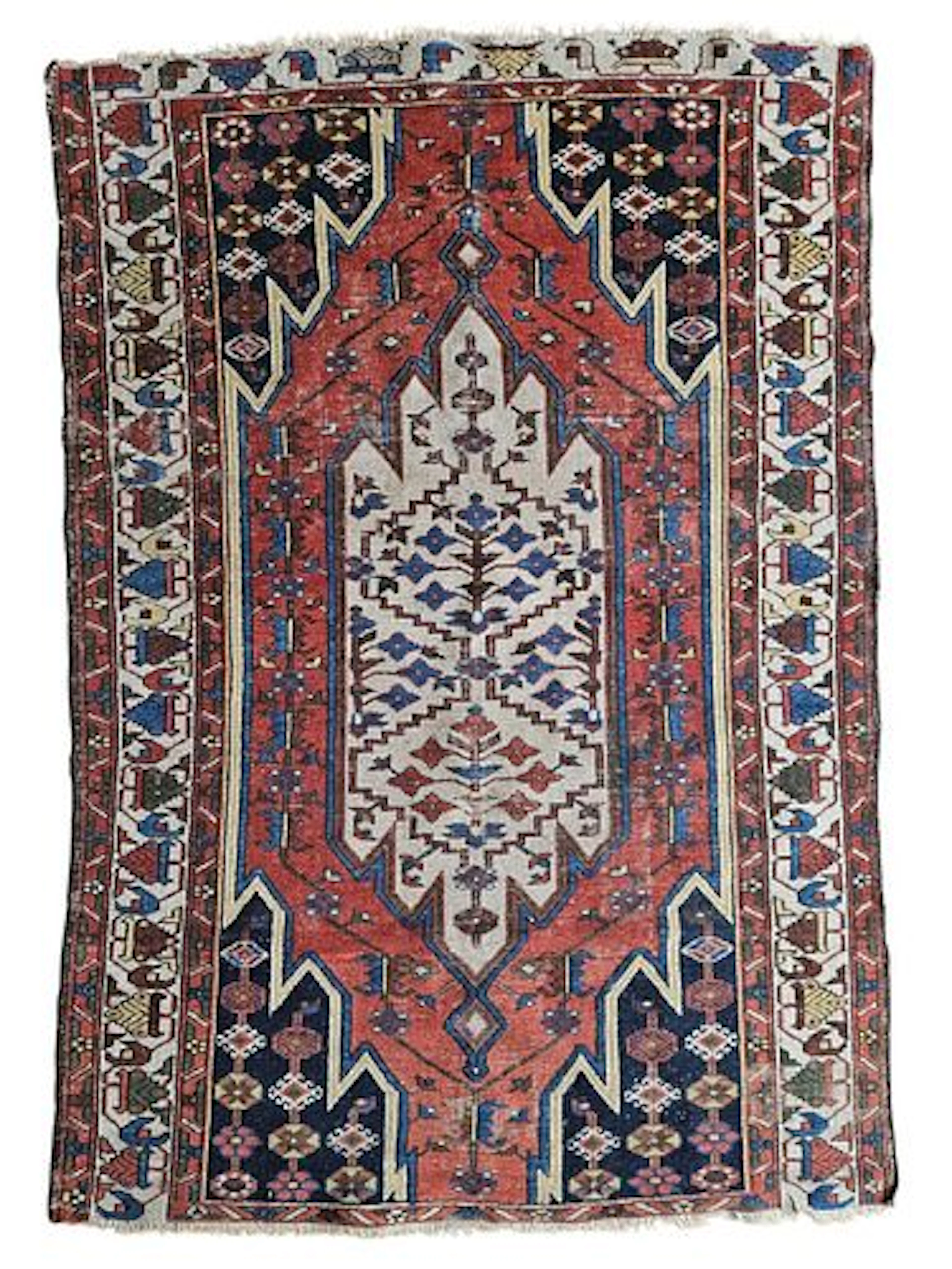 Antique persian Hamadan Rug 4'1" x 4'11"