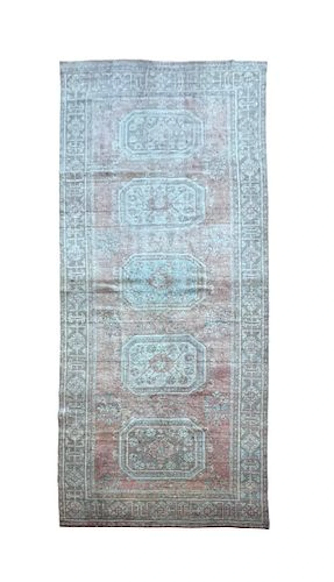 Vintage Turkish Hand Knotted Wool Rug 4'5" x 11'9"