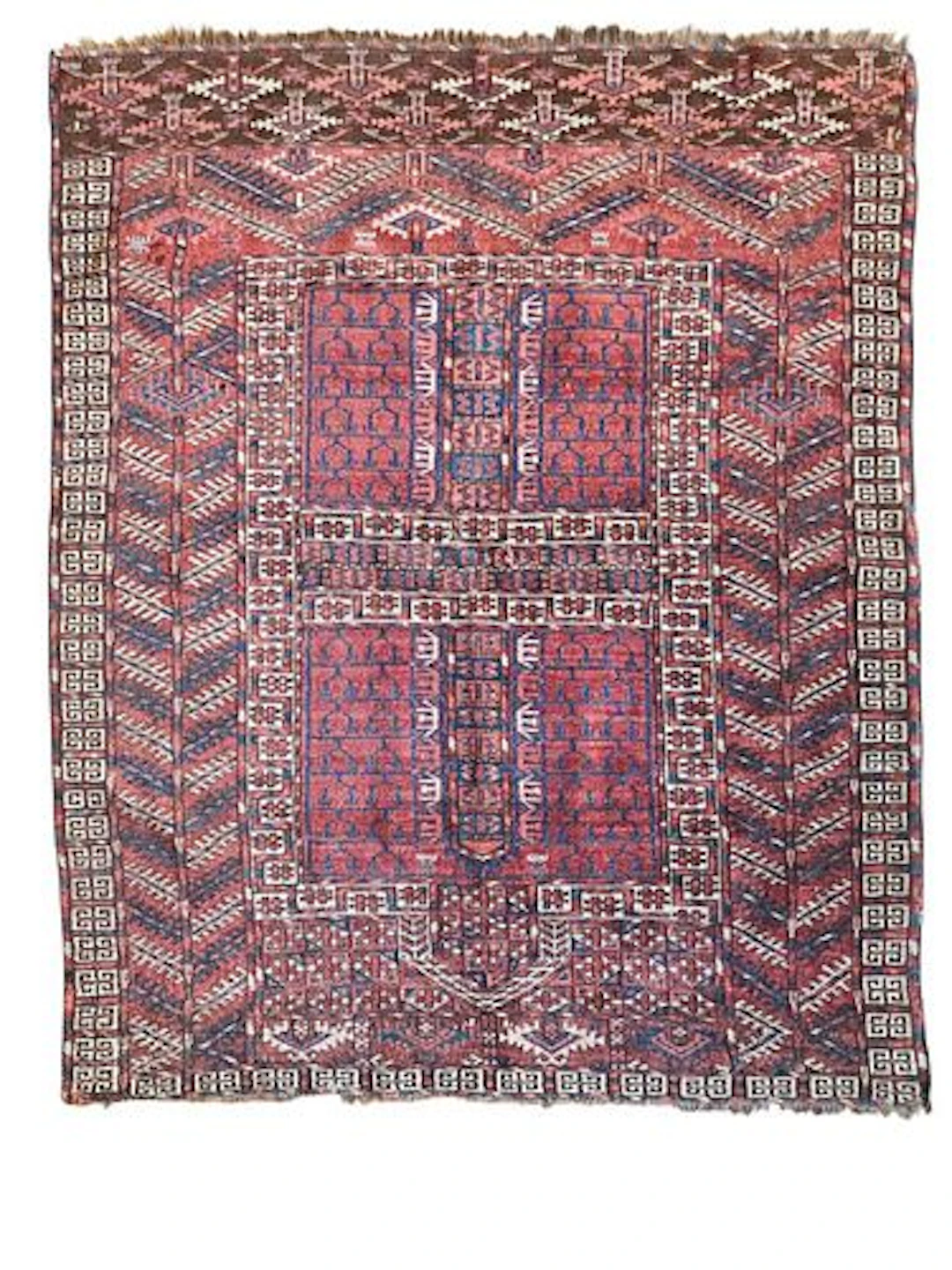 Vintage Hachlou Teke Turkmen Rug 3'8" x 4'8"