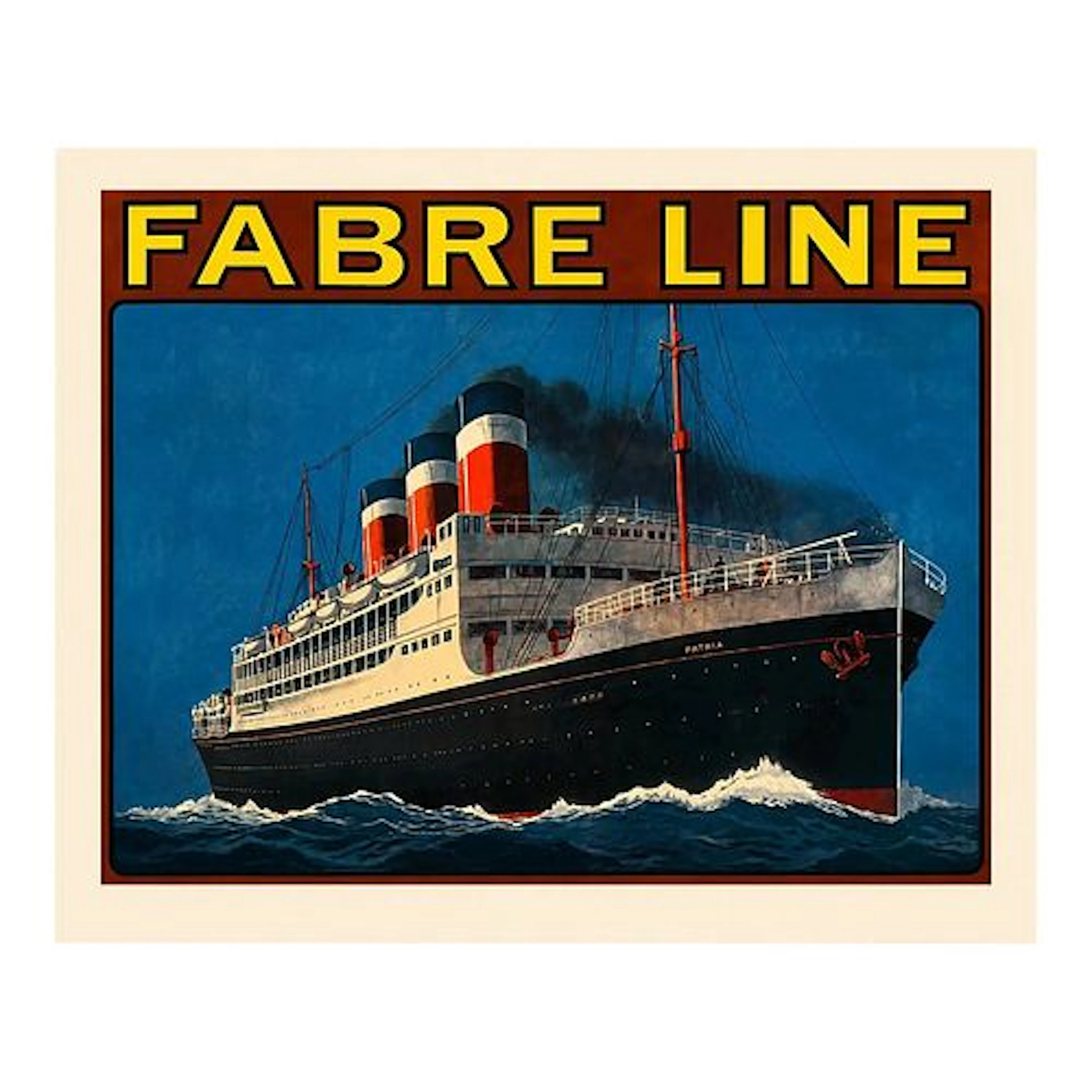 Fabre Line "Patria" Ocean Liner, C. 1930s, Maritime Travel Poster
