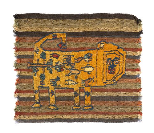Antique Handwoven Gabbeh Palas Textile Art 2'9" x 3'