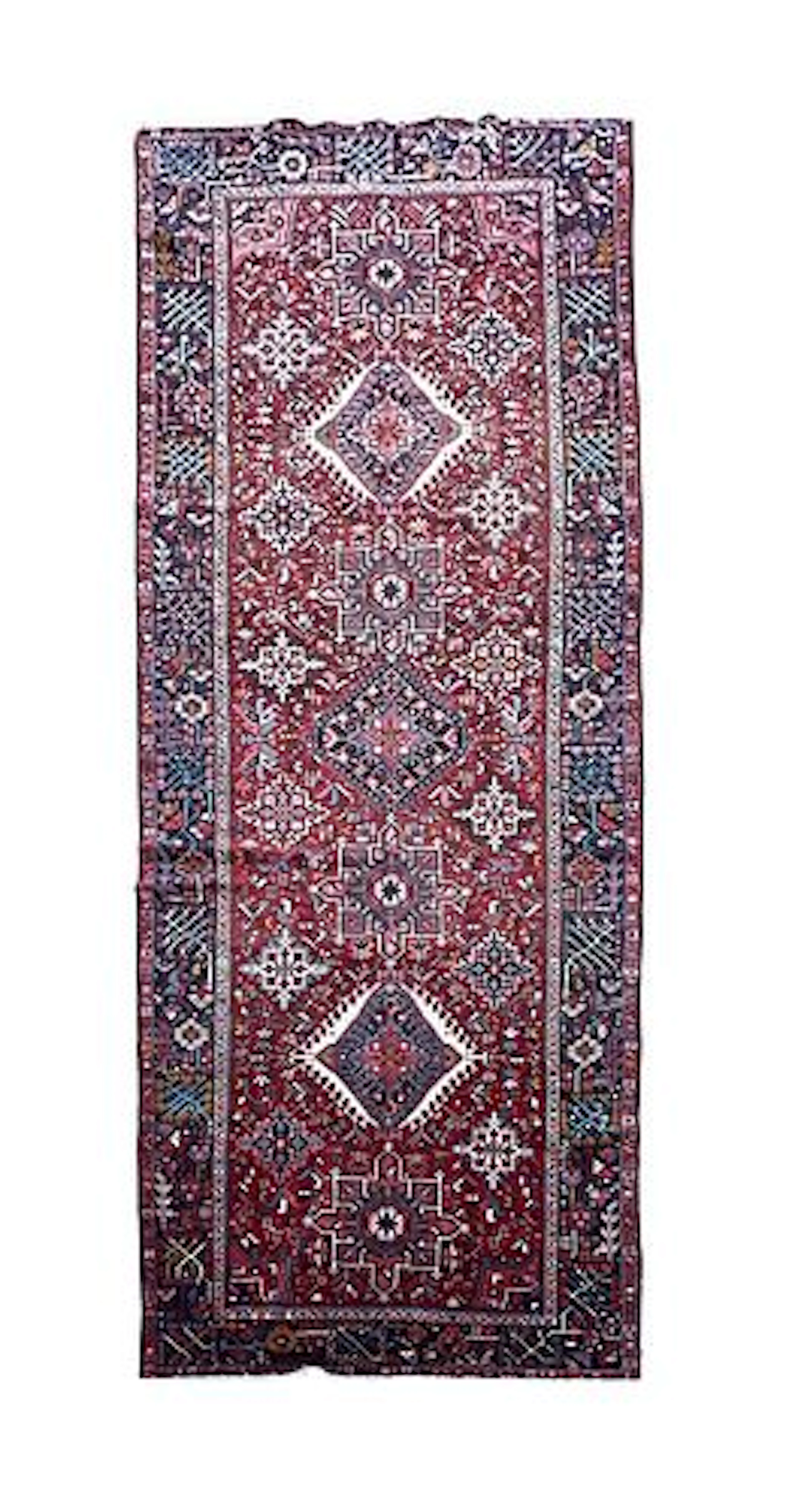 Vintage Persian Karajeh Wool Runner 5' x 12'1"
