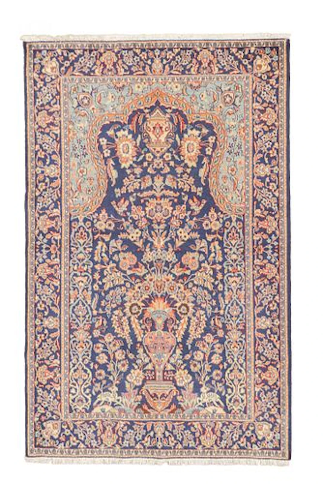 Semi-Antique Persian Kashan Rug 4'3" x 6'9"