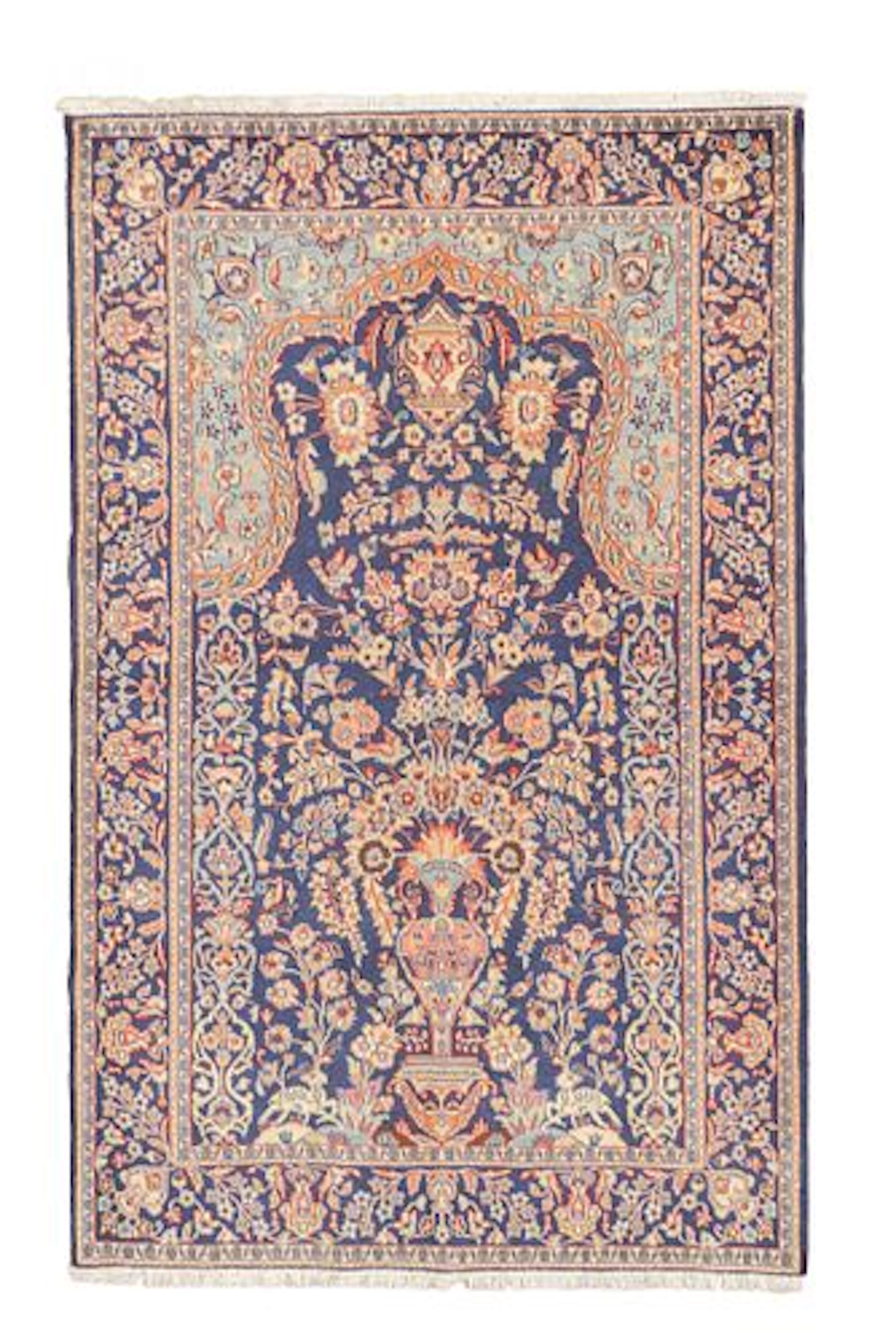 Semi-Antique Persian Kashan Rug 4'3" x 6'9"