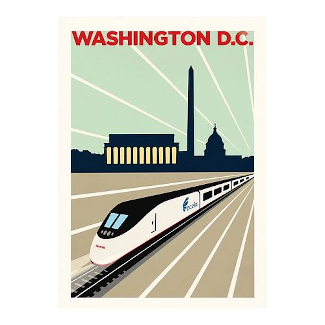 Michael Schwab - Washington, D.C. - Acela - Amtrak, C. 2004, Poster on Paper