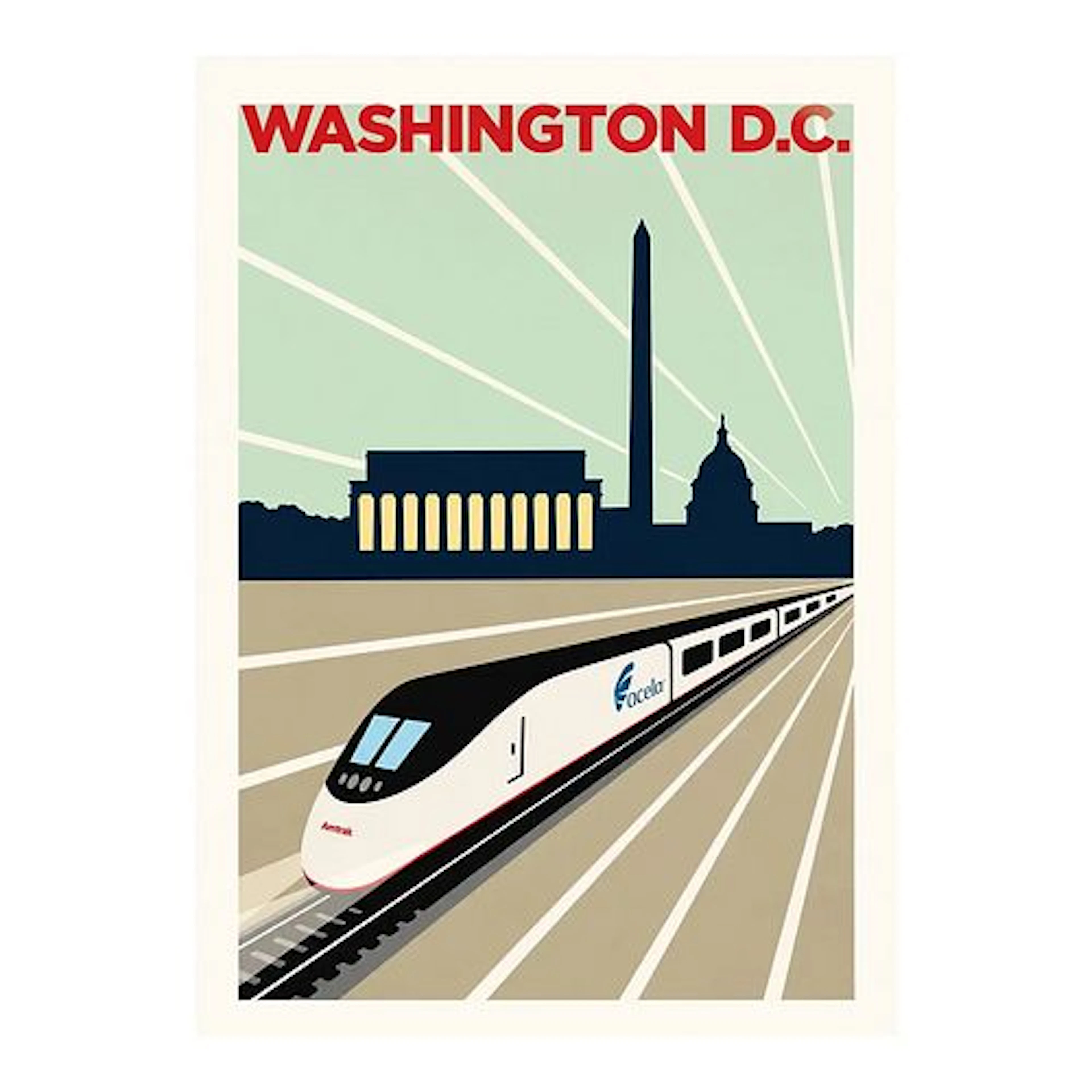 Michael Schwab - Washington, D.C. - Acela - Amtrak, C. 2004, Poster on Paper