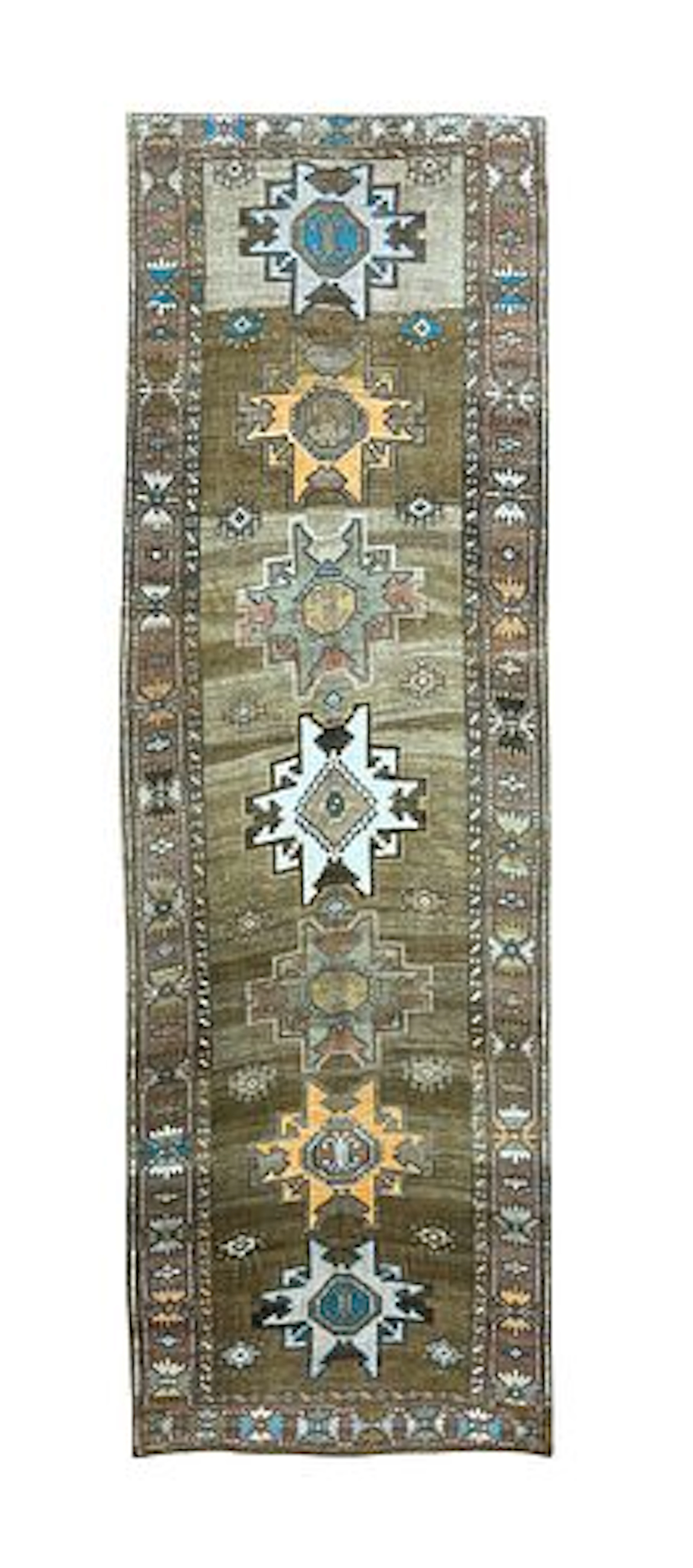 Vintage Turkish Hand Knotted Wool Runner 4'10" x 14'10"