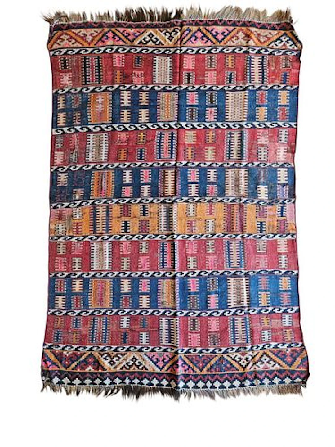 Vintage Turkish Kilim Rug 4' x 5'10"