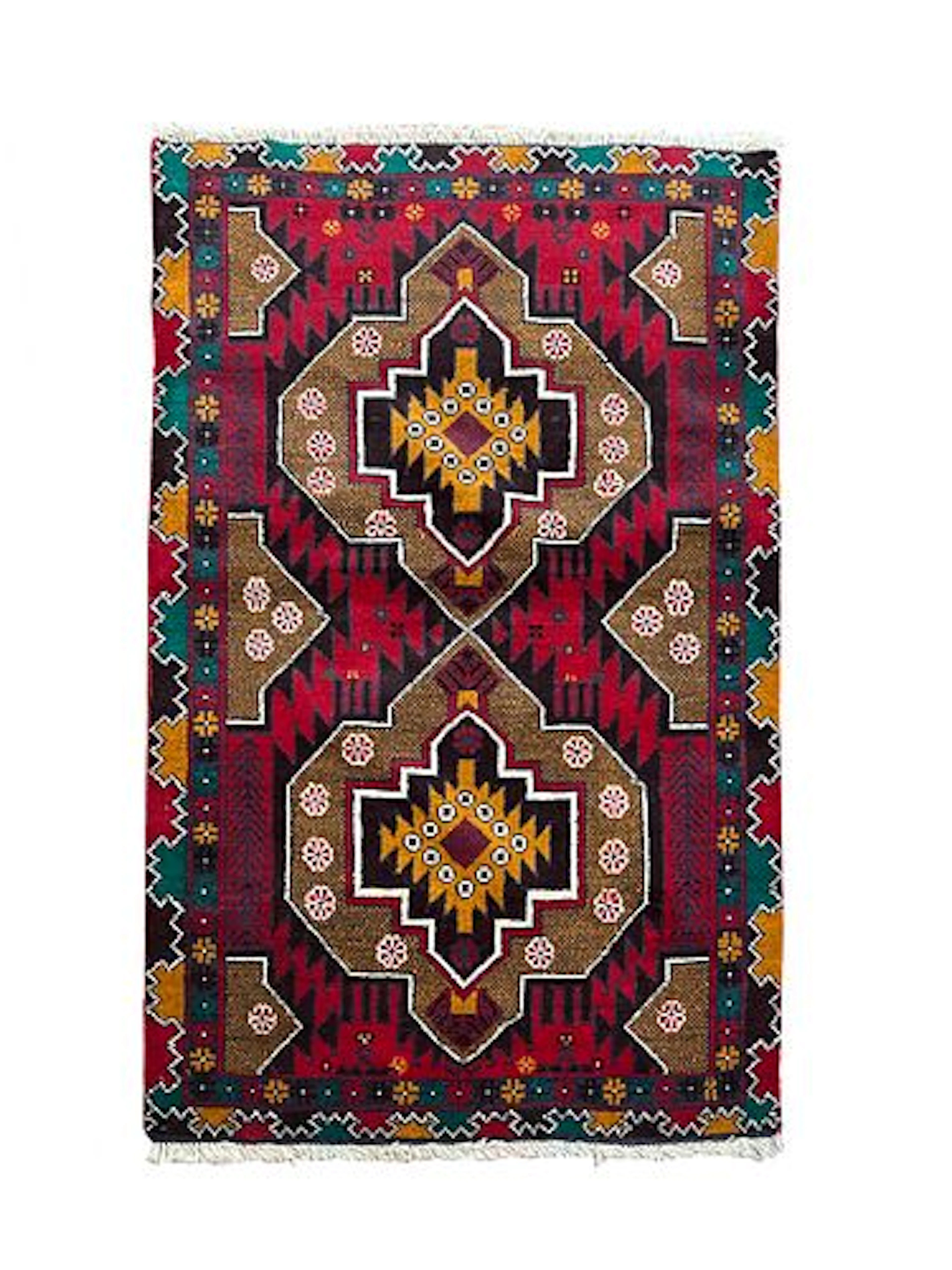 Afghan Balouch Wool Rug 2'11" x 4'7"