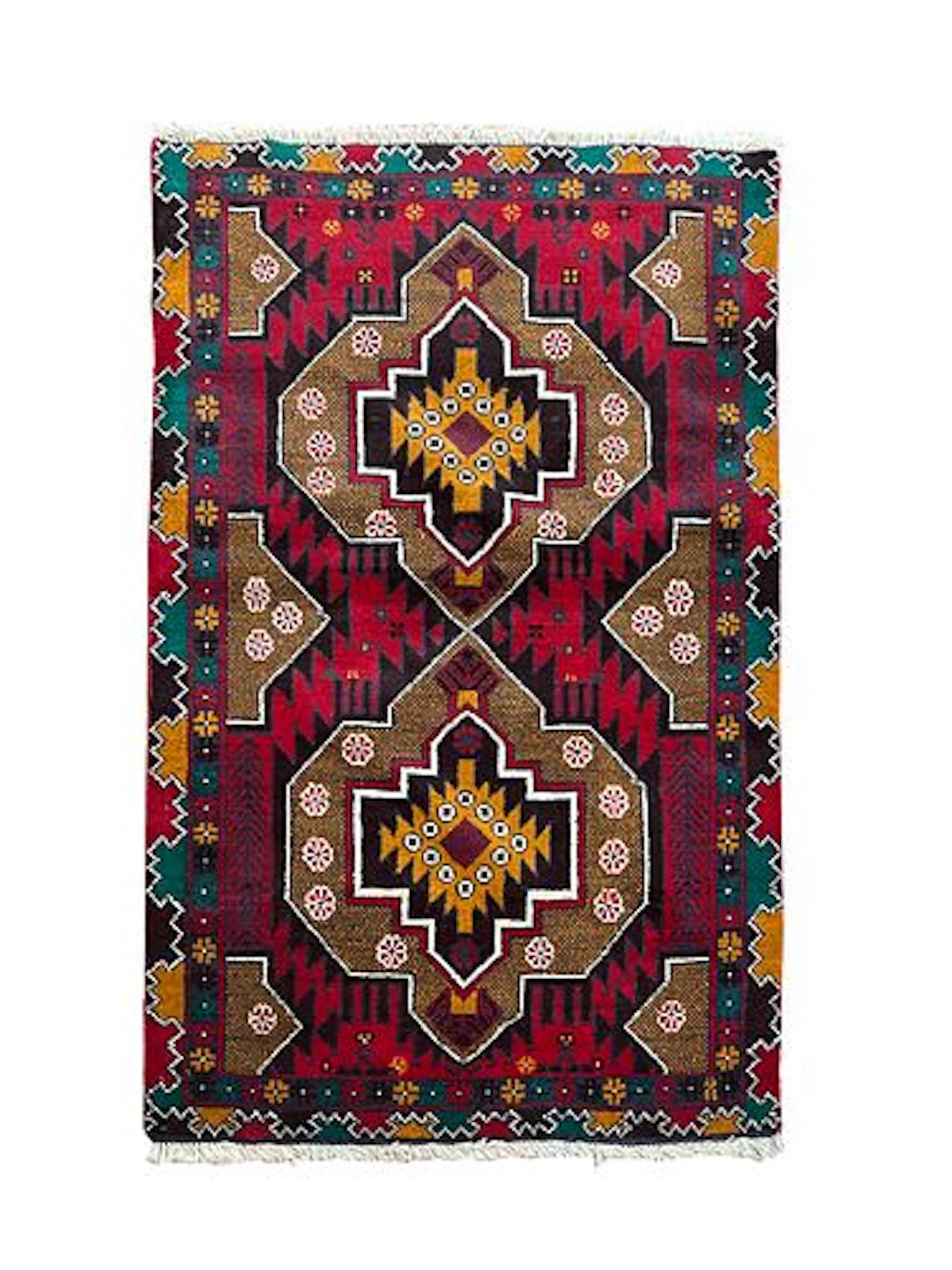 Afghan Balouch Wool Rug 2'11" x 4'7"