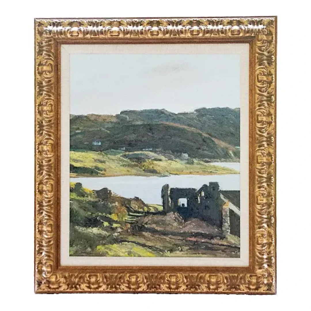 Hugues Claude Pissarro - Ruine Et Lac Fanad, Oil on Canvas