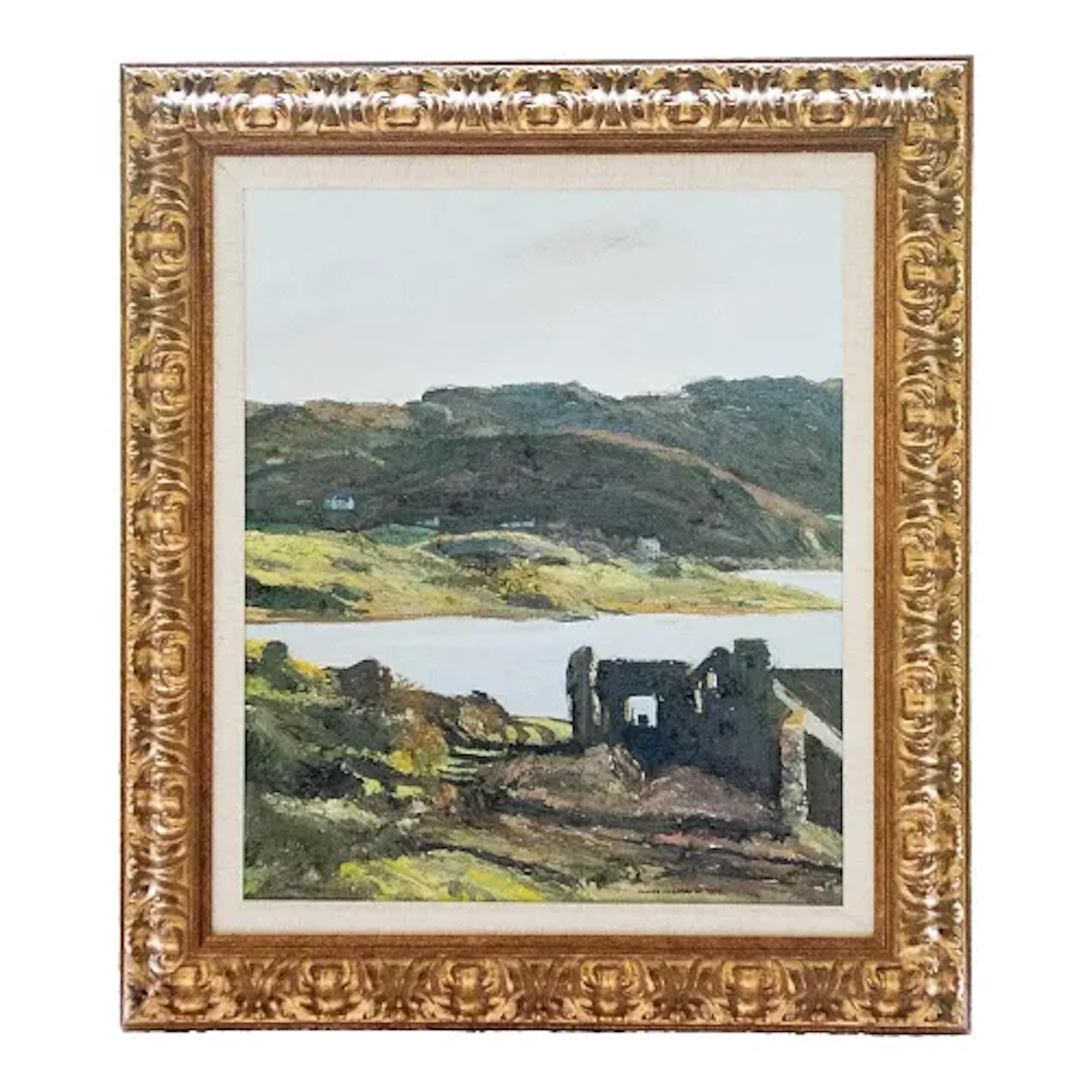 Hugues Claude Pissarro - Ruine Et Lac Fanad, Oil on Canvas