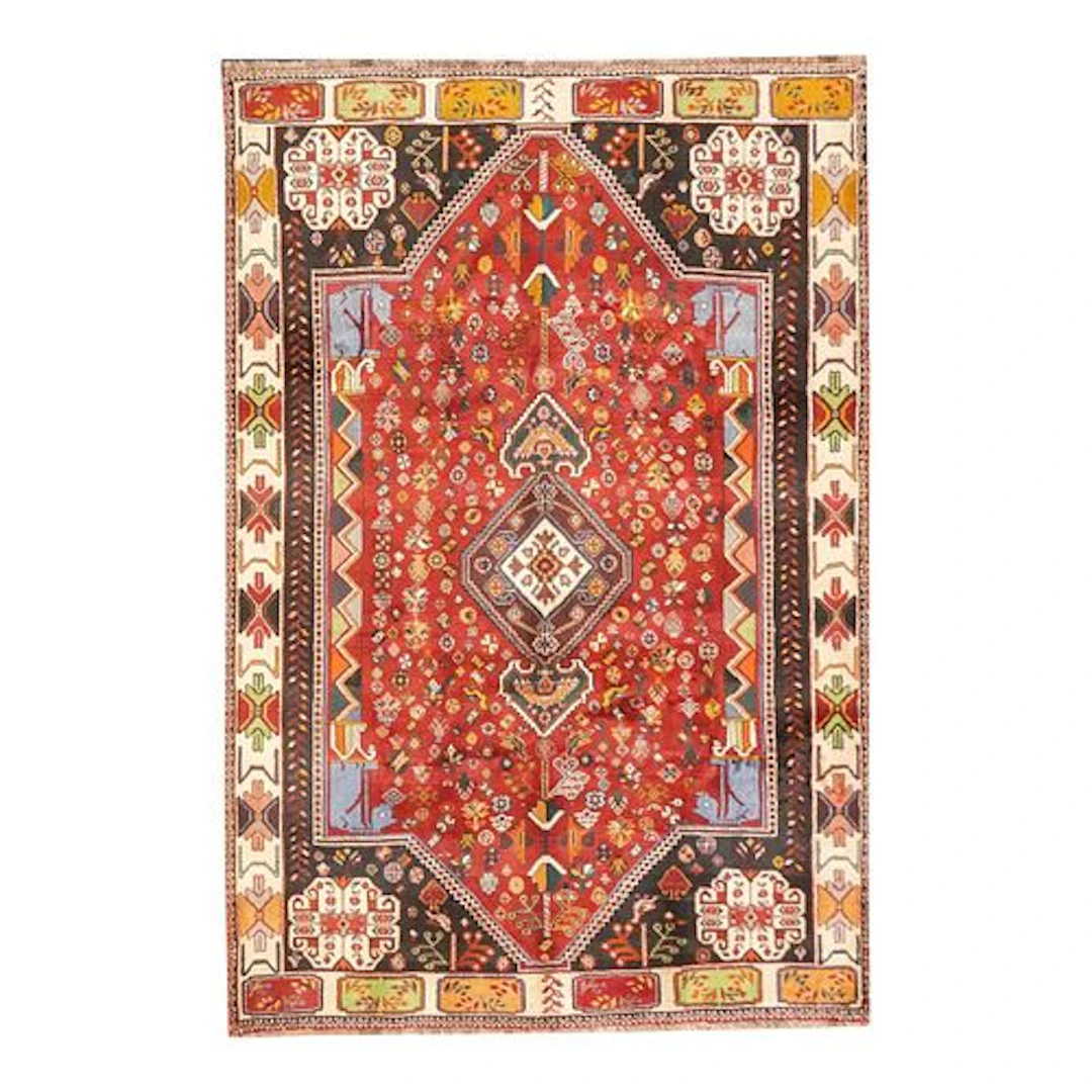 Vintage Persian Qashqai Rug 5'9" x 8'6"