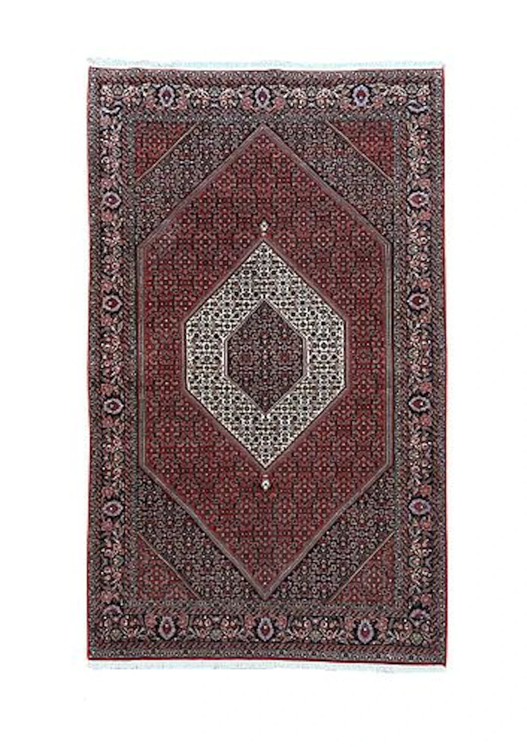 Persian Bijar Hand Knotted Wool Rug 6'10" x 10'3"
