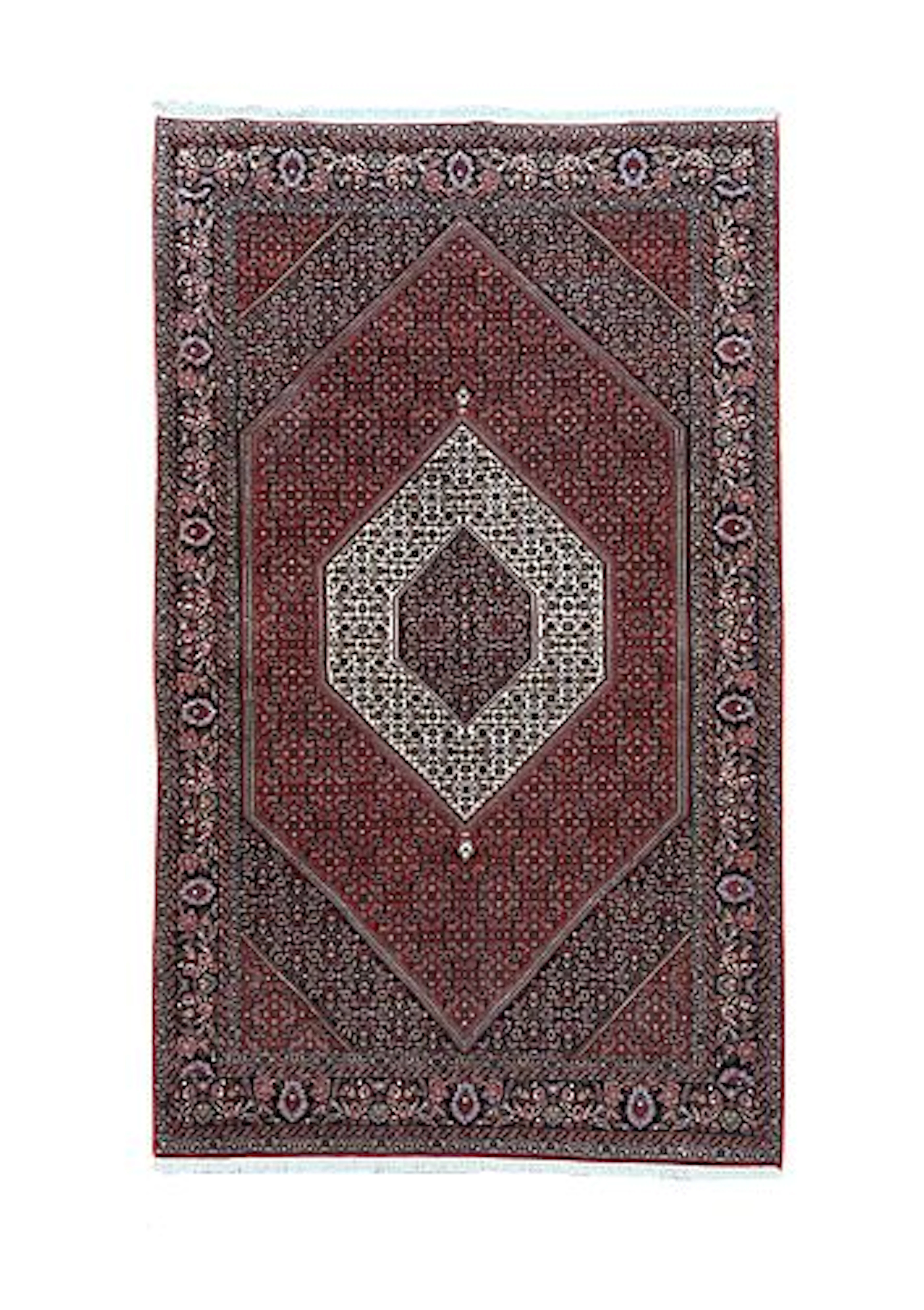 Persian Bijar Hand Knotted Wool Rug 6'10" x 10'3"