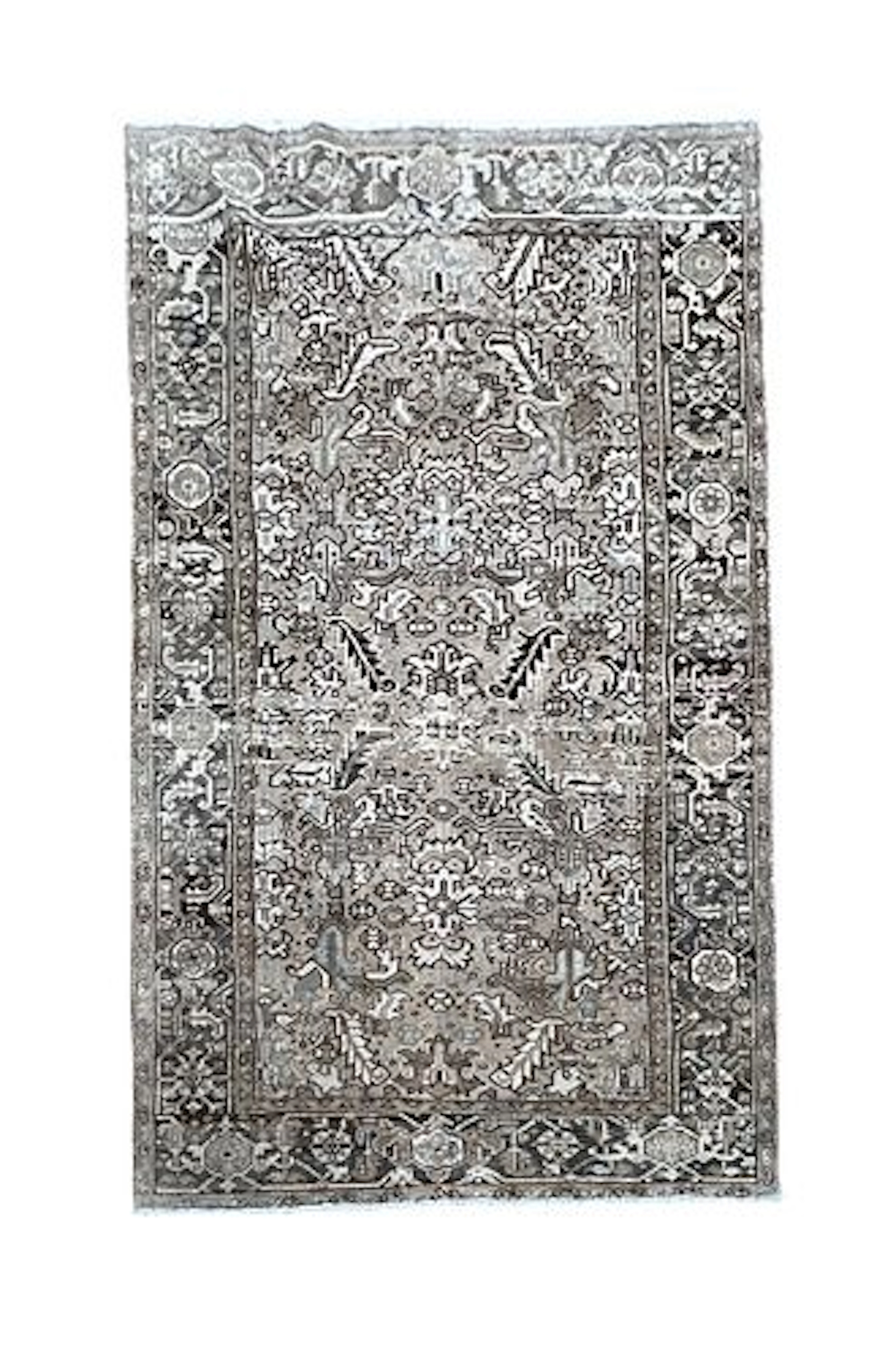 Vintage Persian Heriz Wool Rug 6'3" x 8'11"