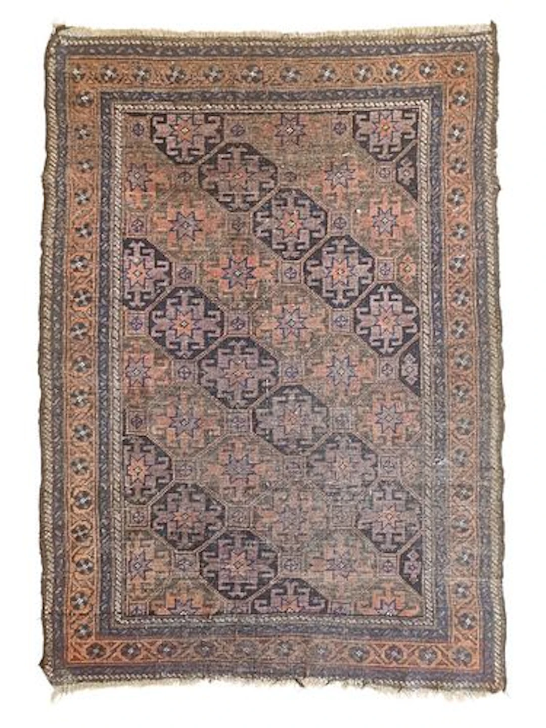 Vintage Balouch Afghan Tribal Rug 2'11" x 4'2"
