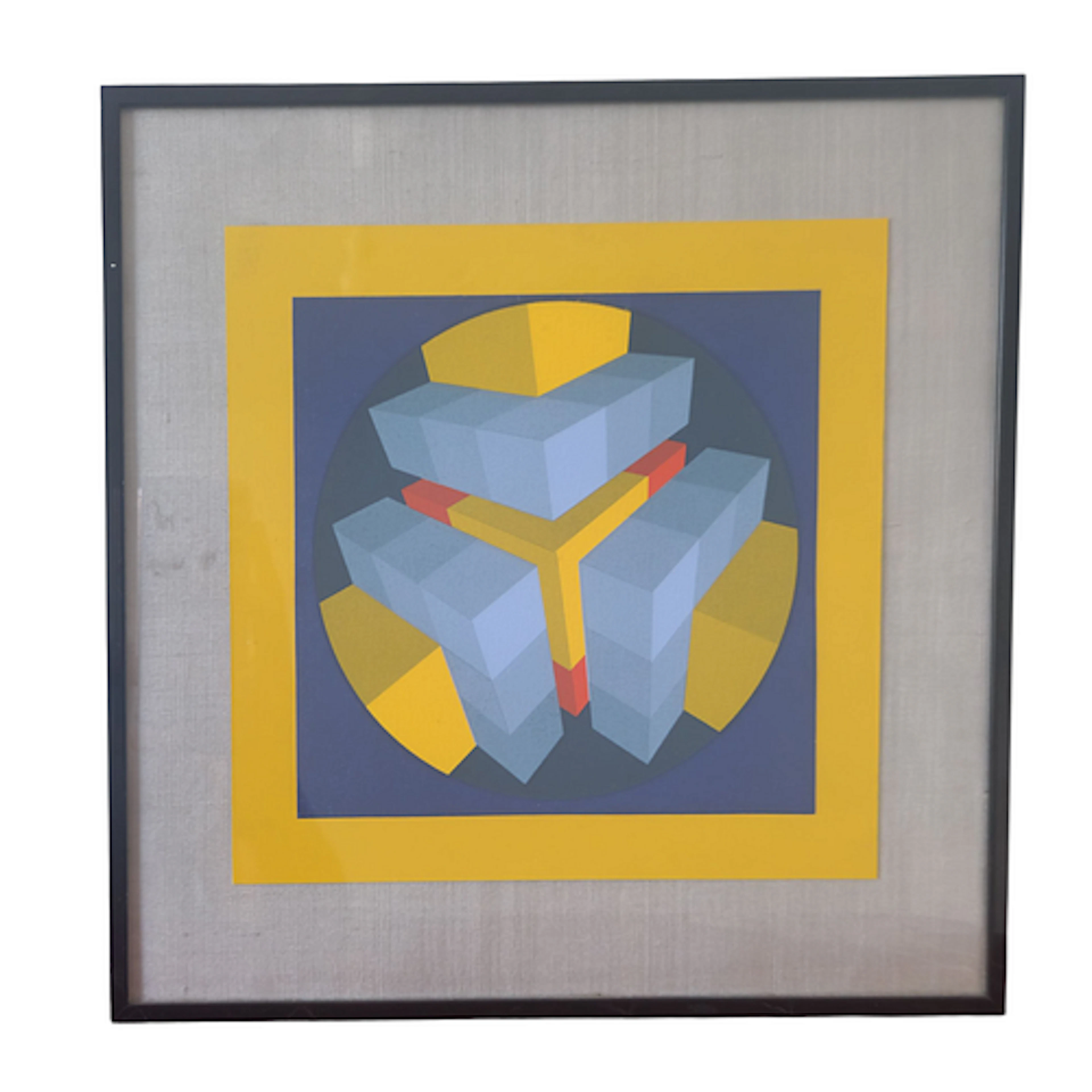 Victor Vasarely - Geometric Composition, Color Serigraph