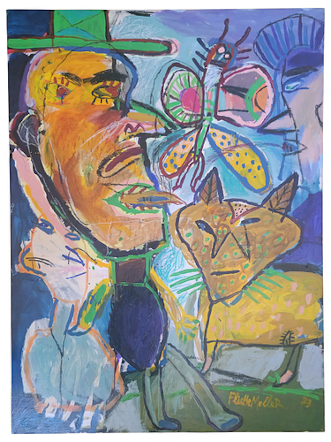 Fleche Muller - A la Campagne, Figurative Composition, 2023