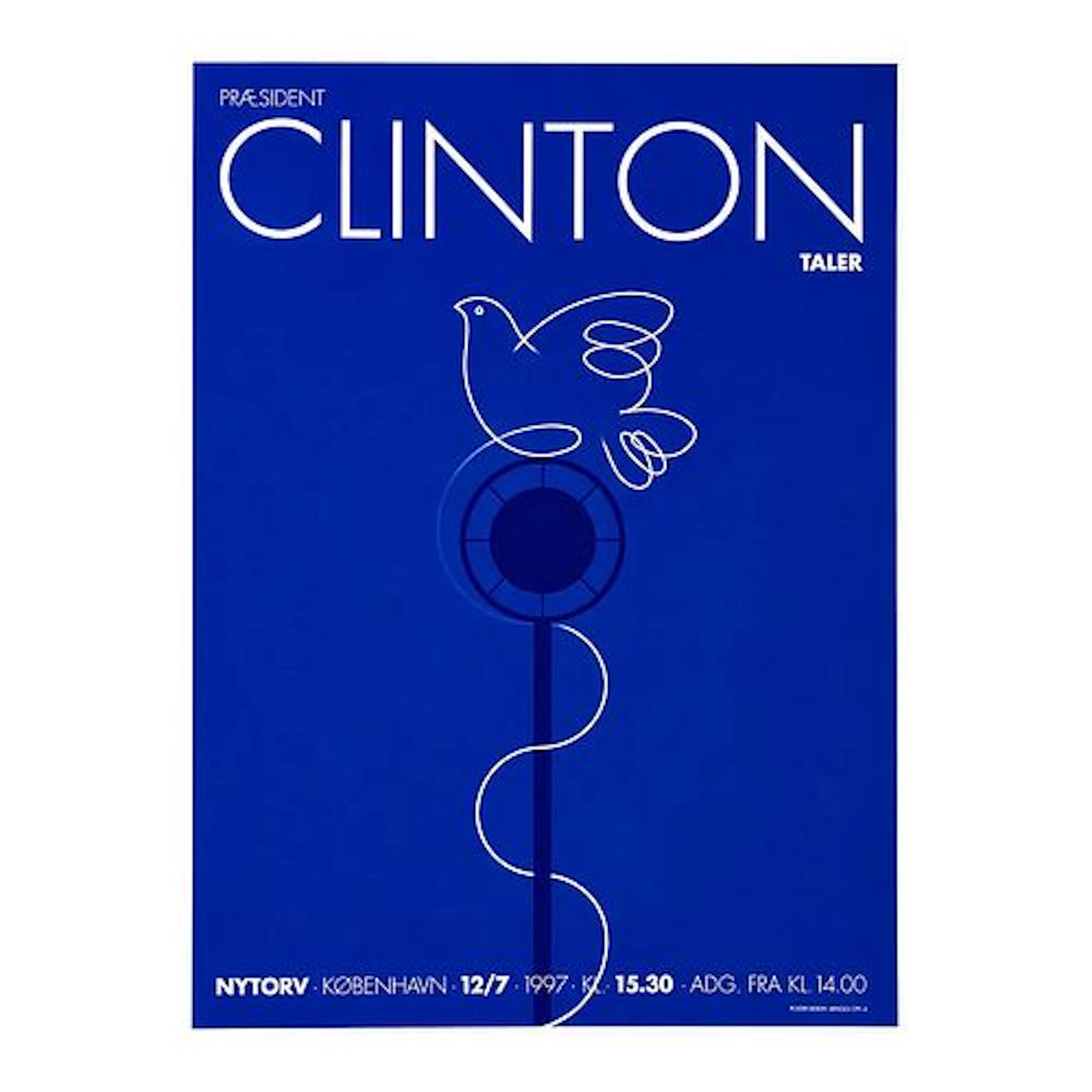 Arnoldi CPH - President Clinton, Copenhagen, 1997, Offset Lithograph