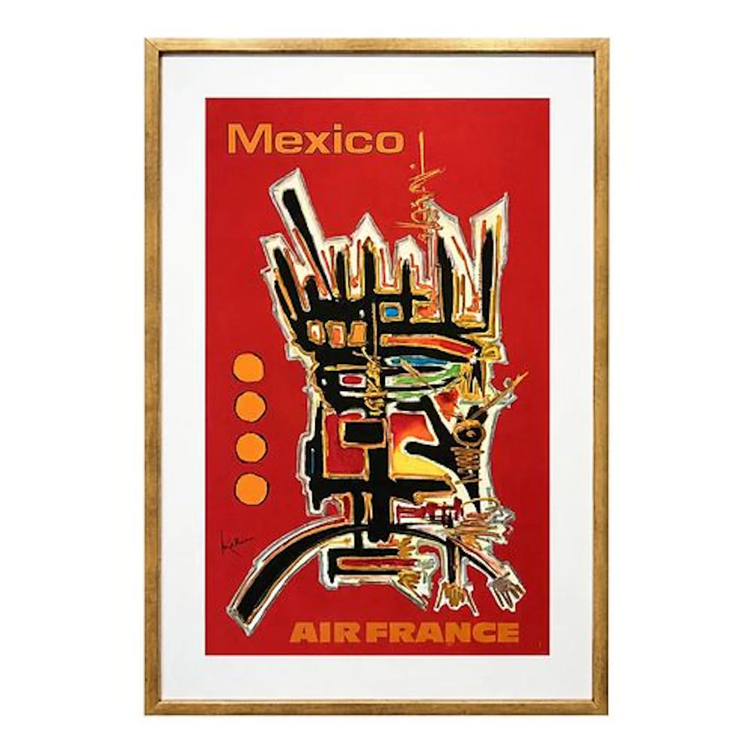 Georges Mathieu - Mexico, Air France Travel Poster, 1967