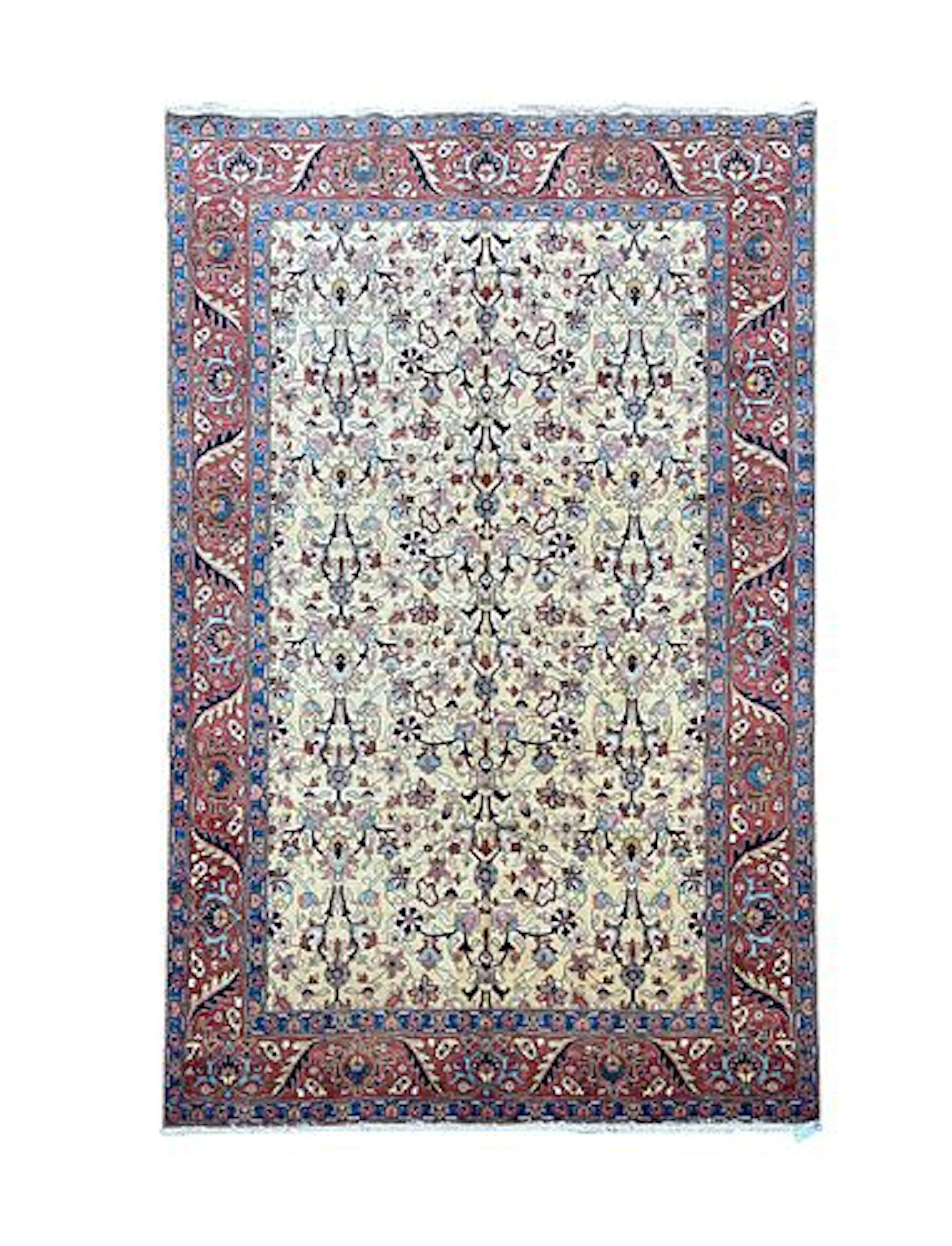 Vintage Persian Tabriz Wool Rug 7'7" x 10'11"