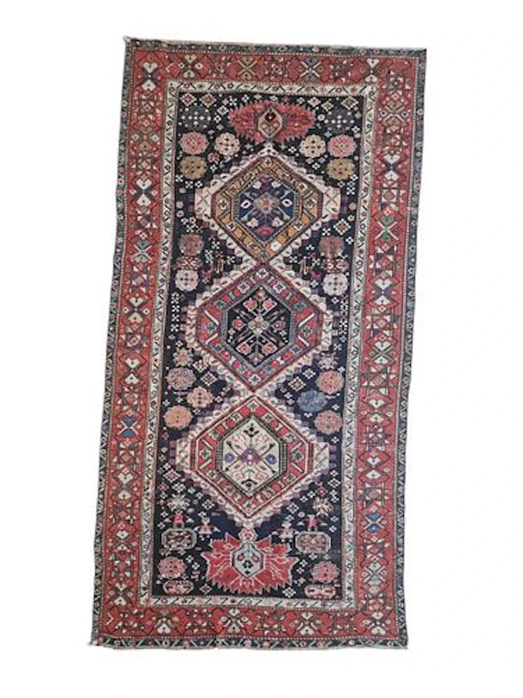 Antique Caucasian Shirvan Kazak Rug 3'11" x 8'4"