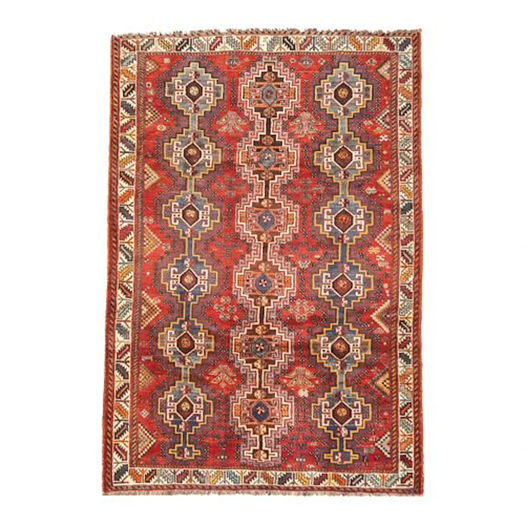 Vintage Persian Qashqai Rug 5'9" x 8'5"