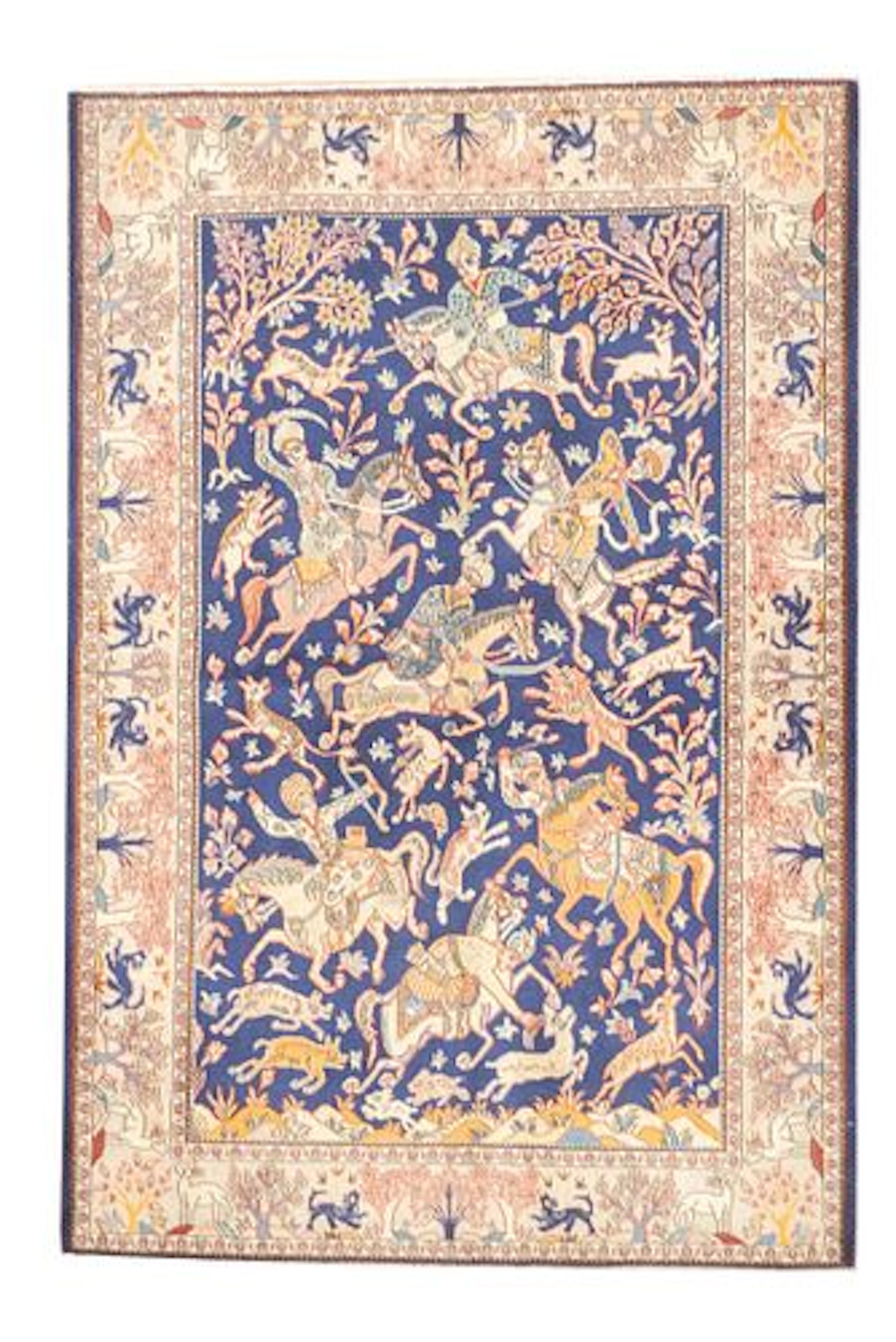 Vintage Persian Isfahan Rug 4'5" x 6'7"