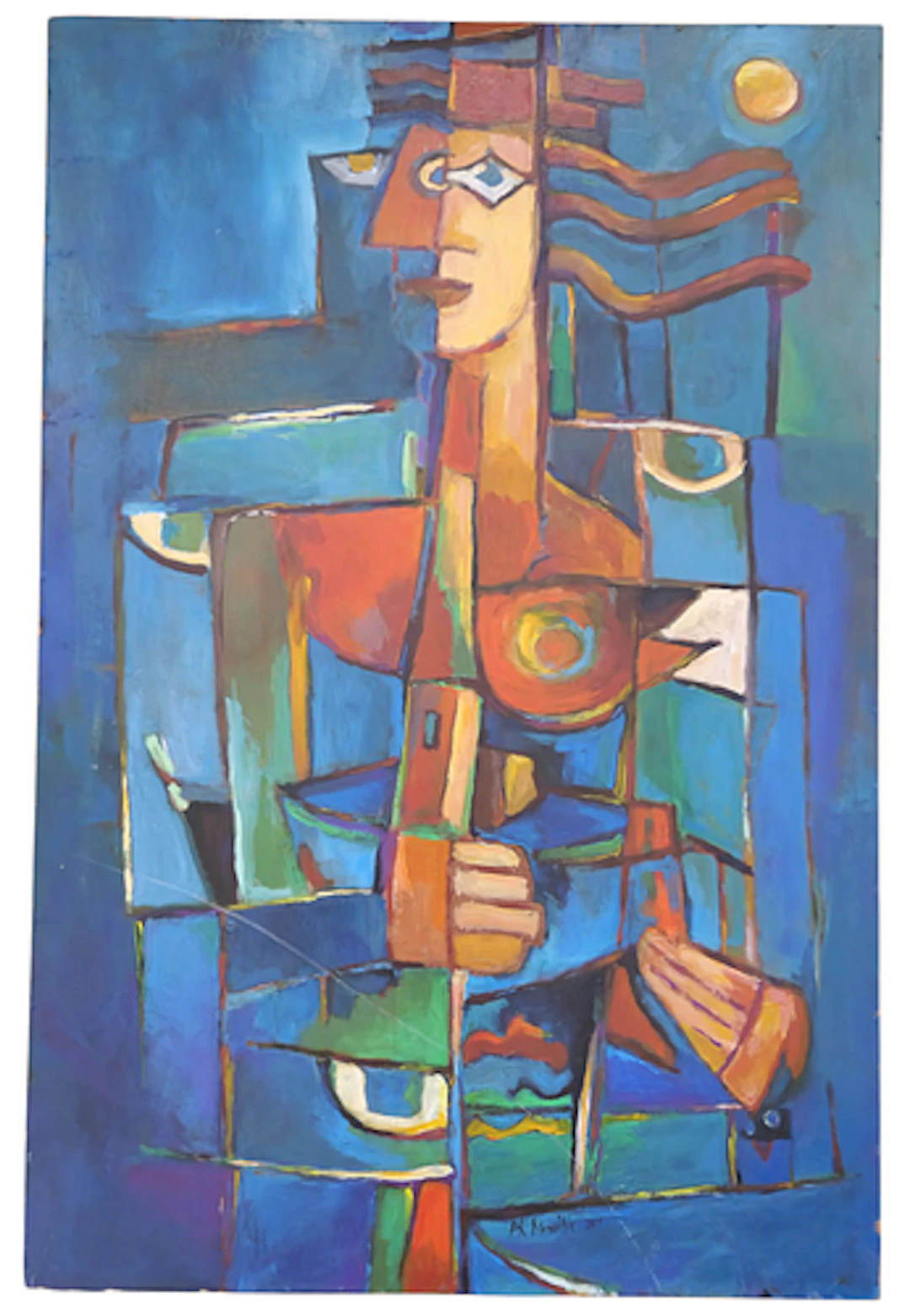 A. Neuville - Abstract Figure, Oil on Canvas, 2017
