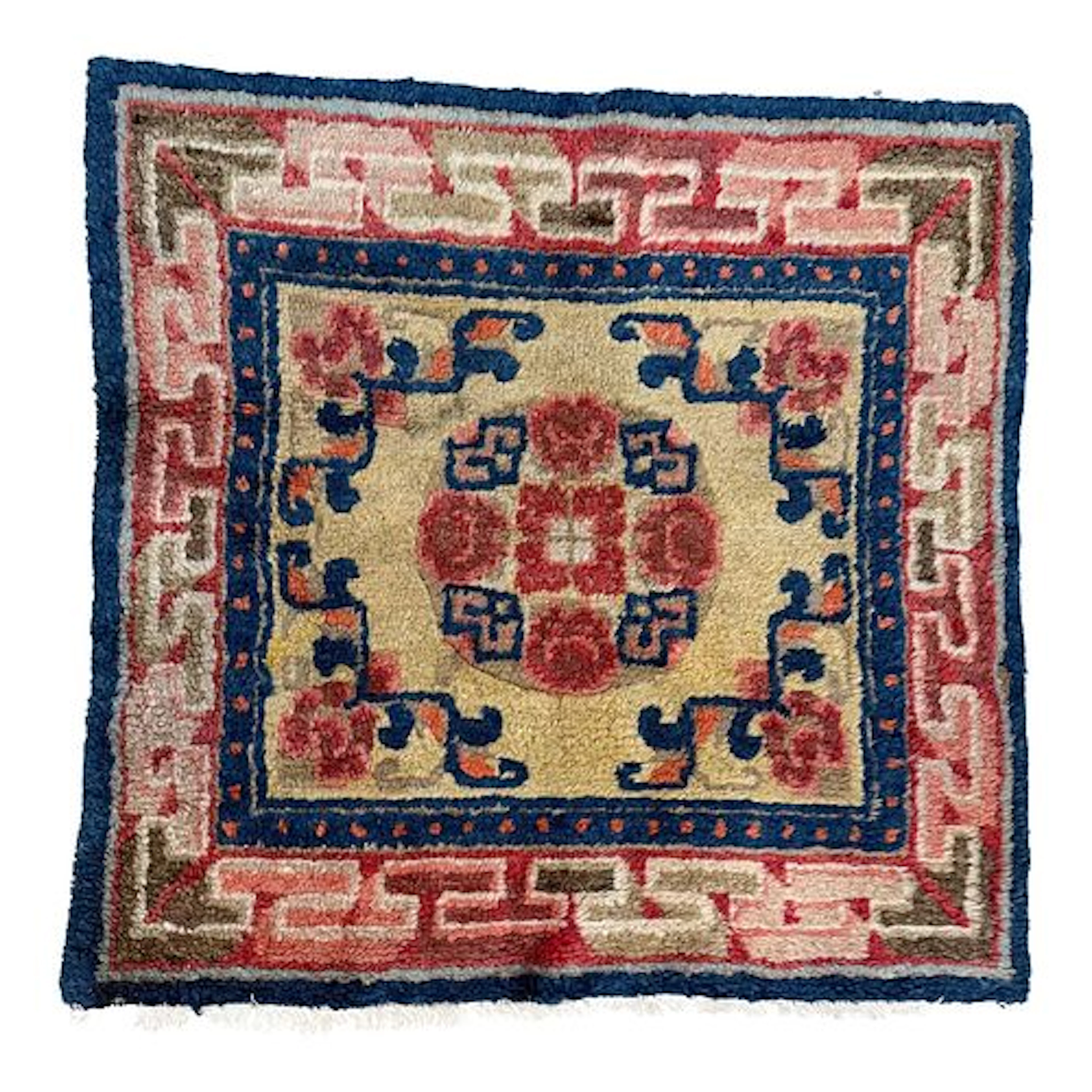 Mid-20th Century Chinese Art Deco Rug 2'1" X 2'2"