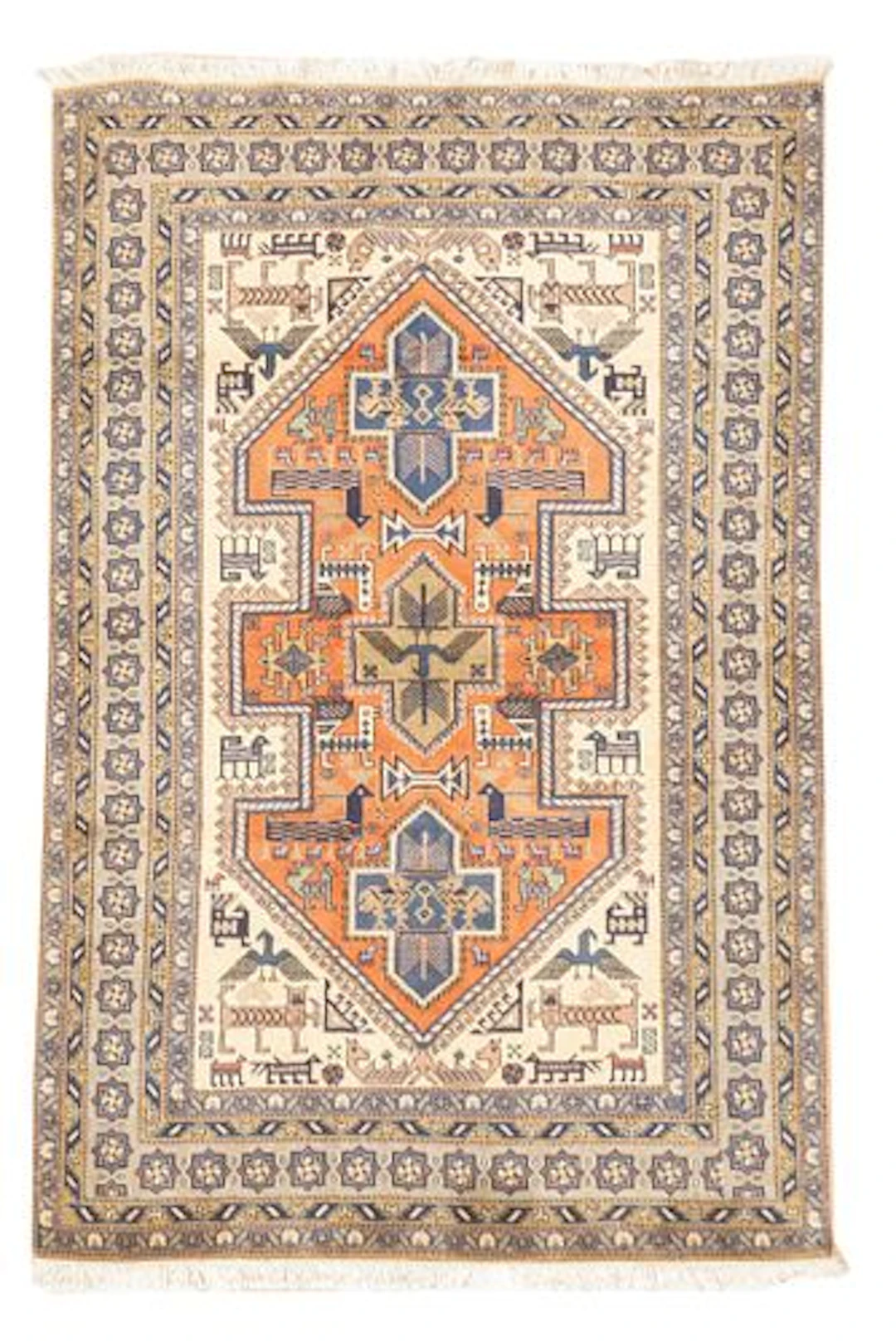 Vintage Persian Ardebil Rug 4'4" x 6'7"