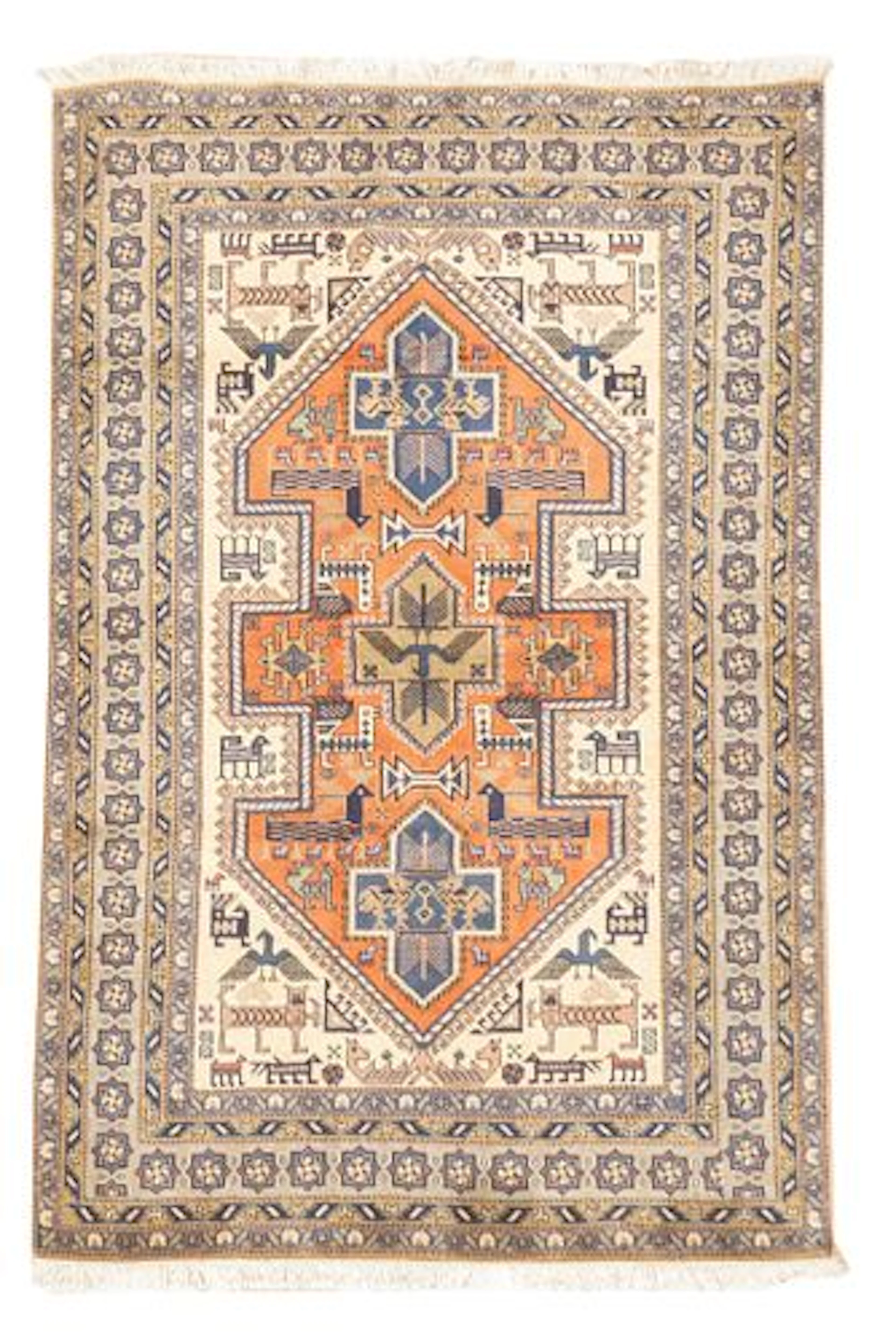 Vintage Persian Ardebil Rug 4'4" x 6'7"