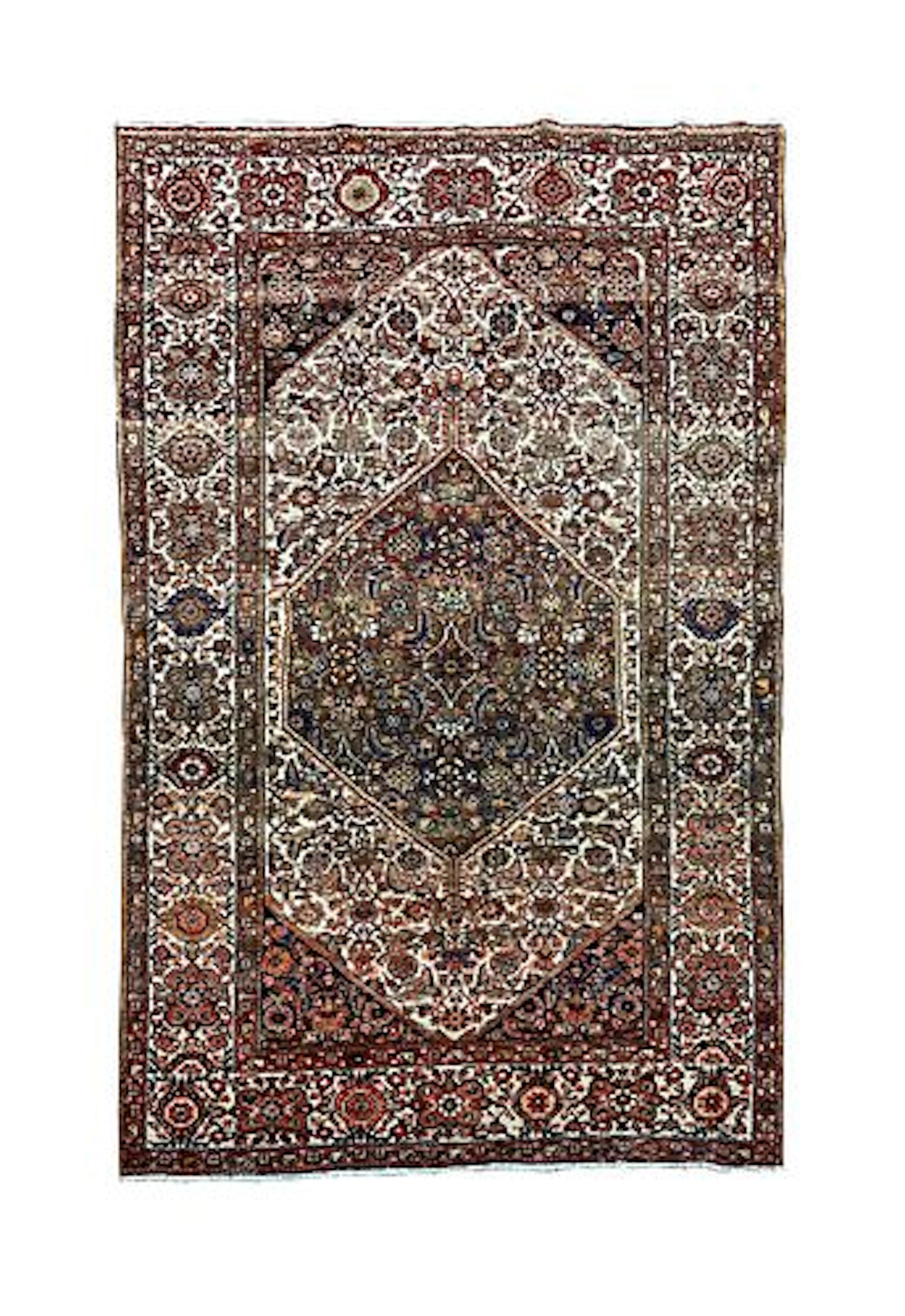 Antique Persian Malayer Wool Rug 4'4" x 6'5"