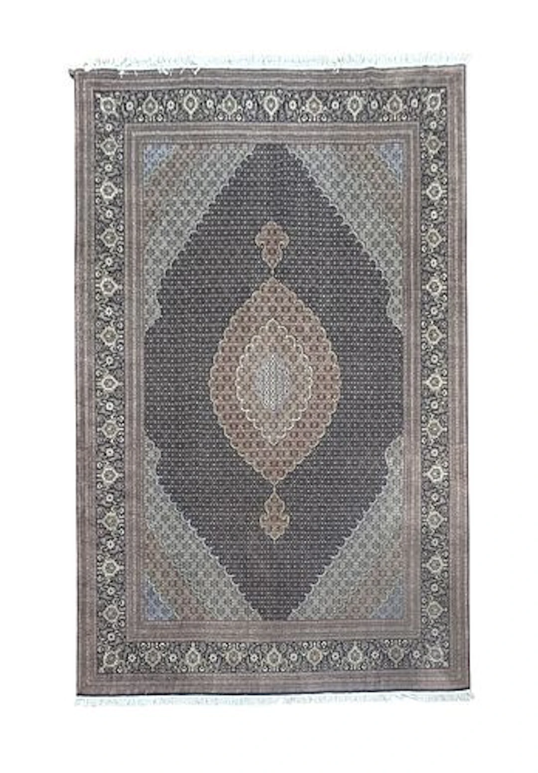Fine Persian Tabriz Mahi Fish Wool & Silk Rug 8'2" x 11'7"