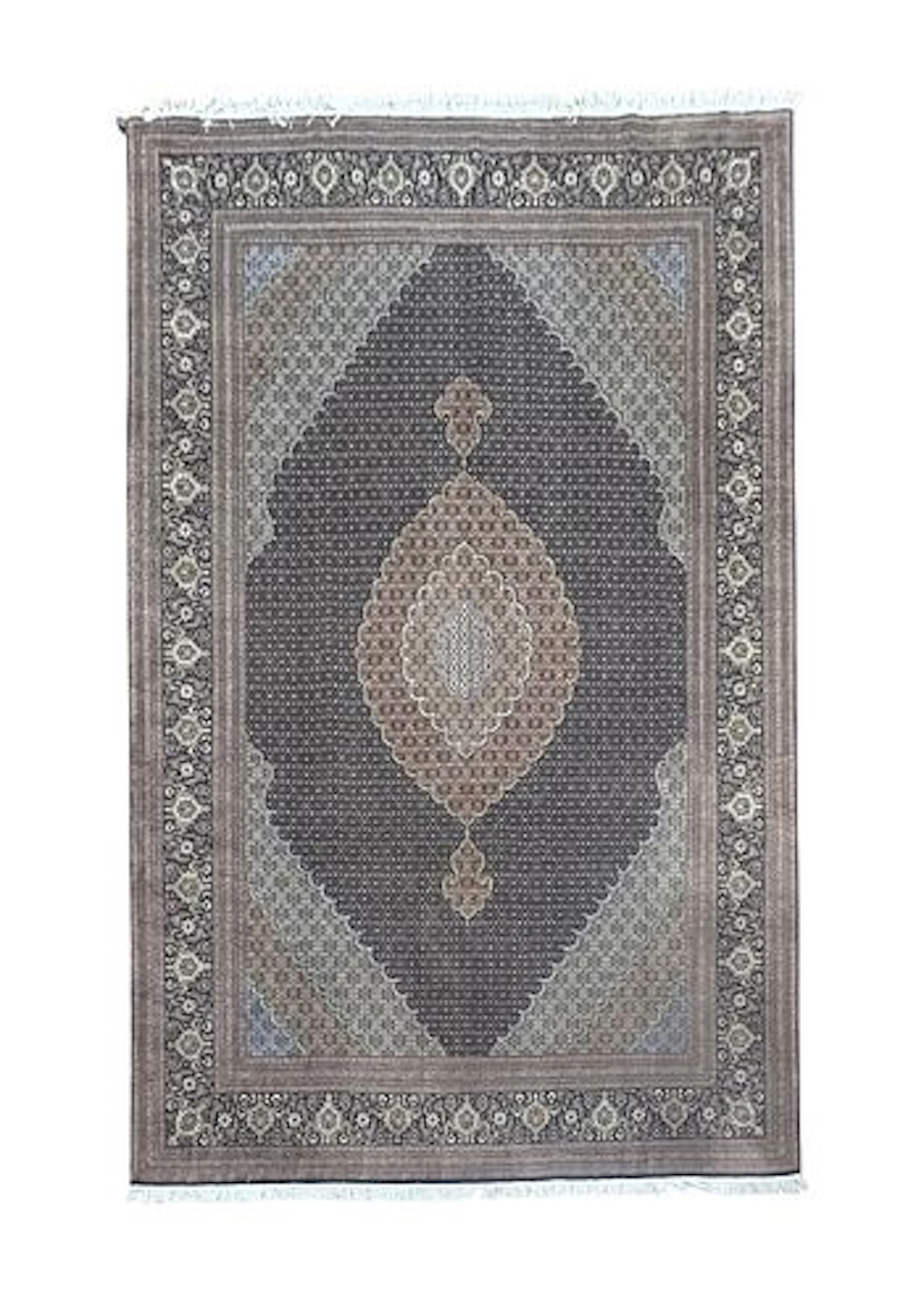 Fine Persian Tabriz Mahi Fish Wool & Silk Rug 8'2" x 11'7"