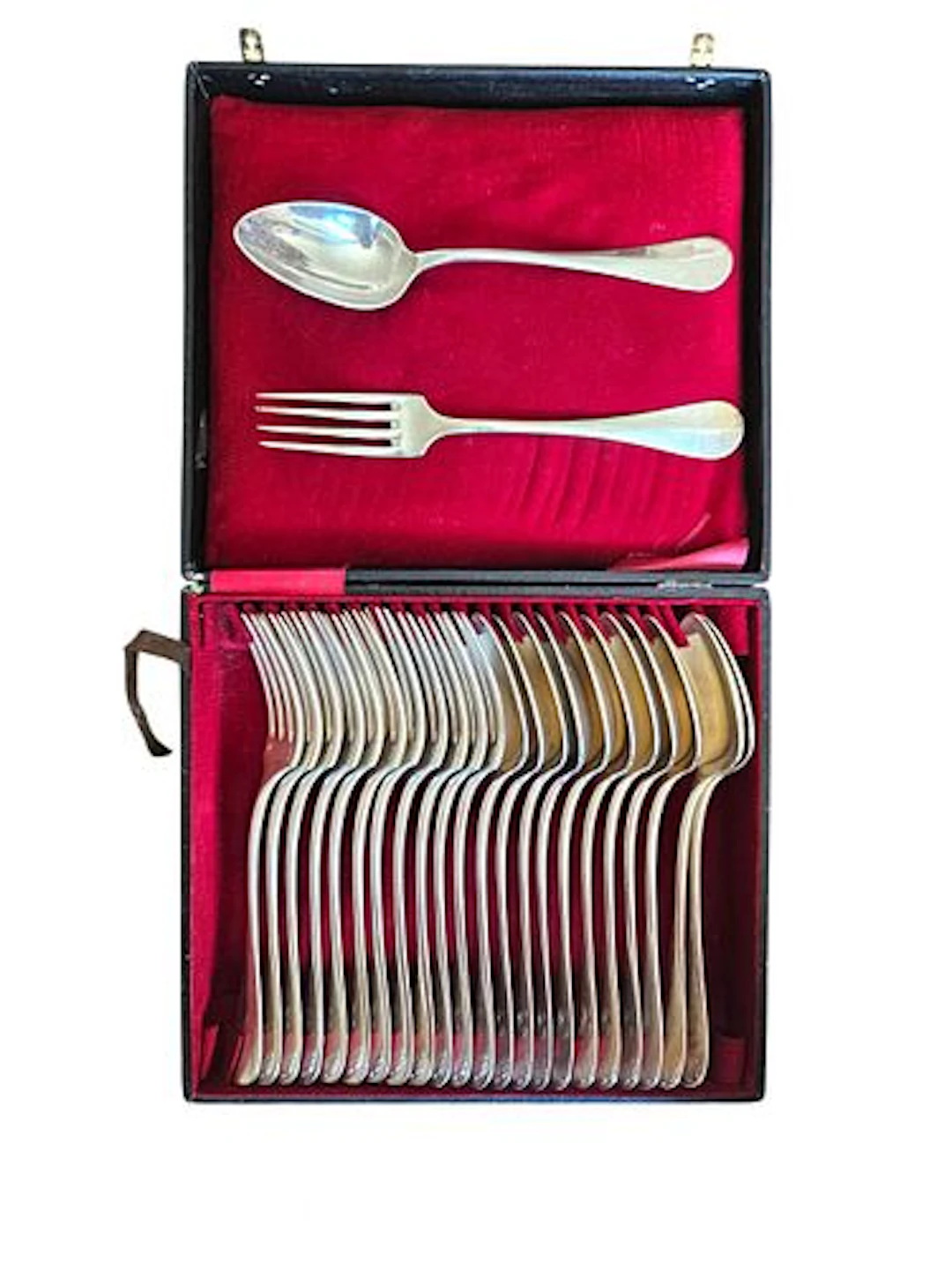 French Silver-Plated 24-Piece Flatware Service for 12 in Fitted Case