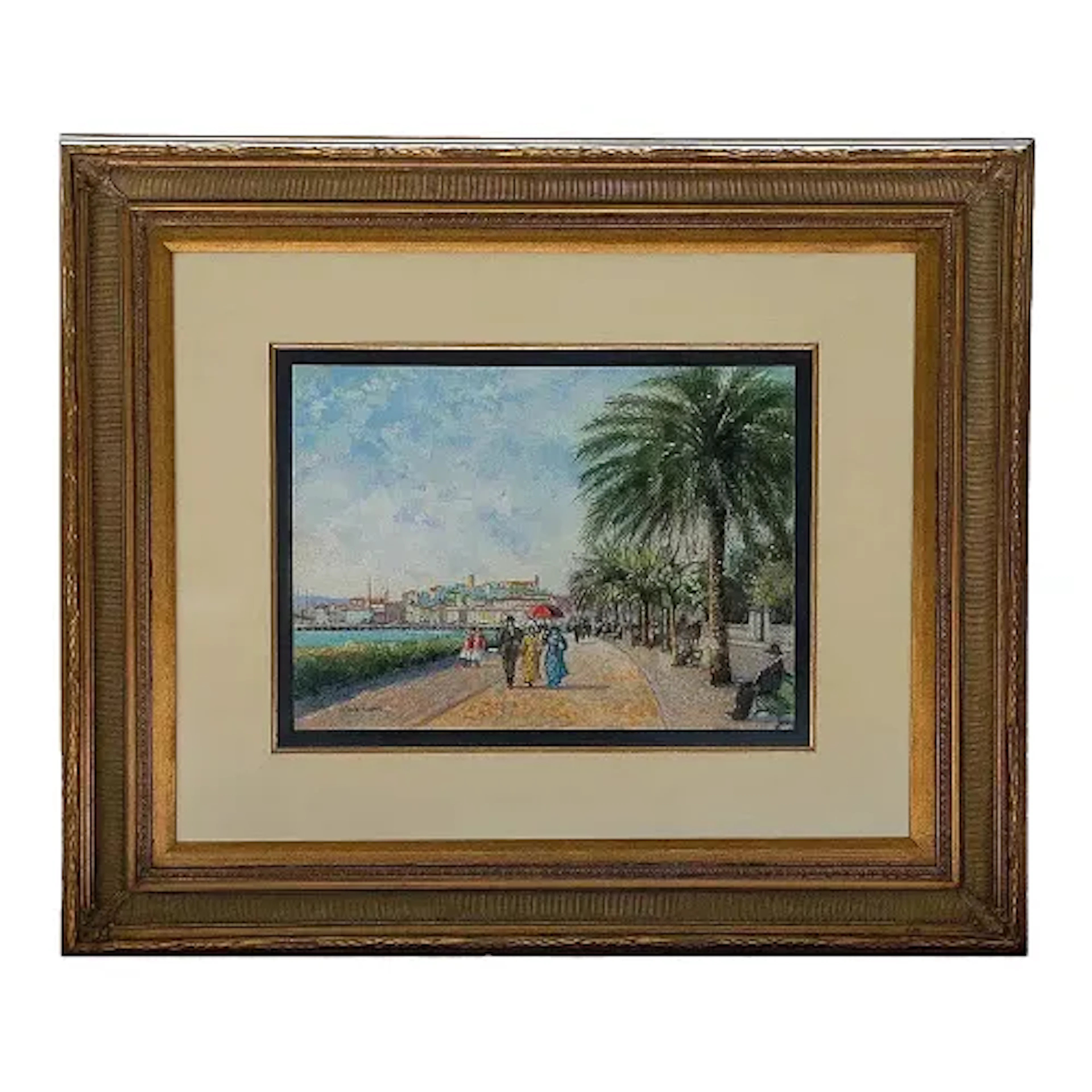 1990s H. Claude Pissarro - Les Jumelles Gantier Sur La Croise, Pastel