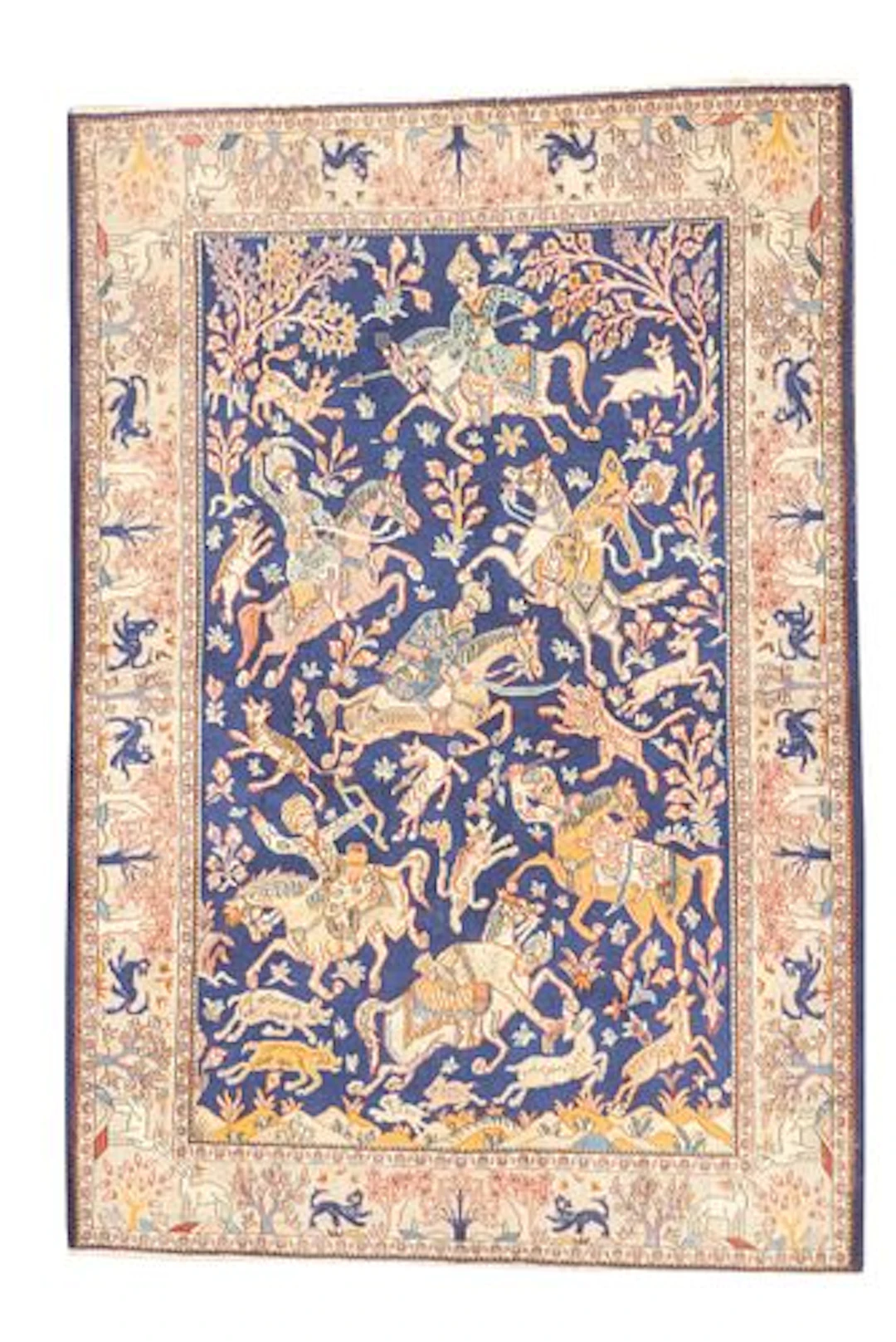 Semi-Antique Persian Tabriz Rug 4'4" x 6'6"