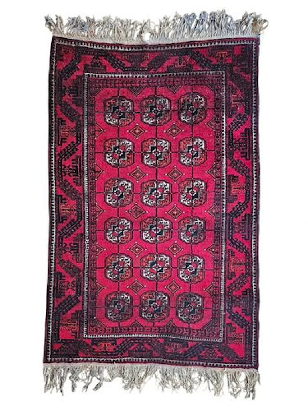 Vintage Teyis Afghan Kunduz Rug 3'8" x 5'8"