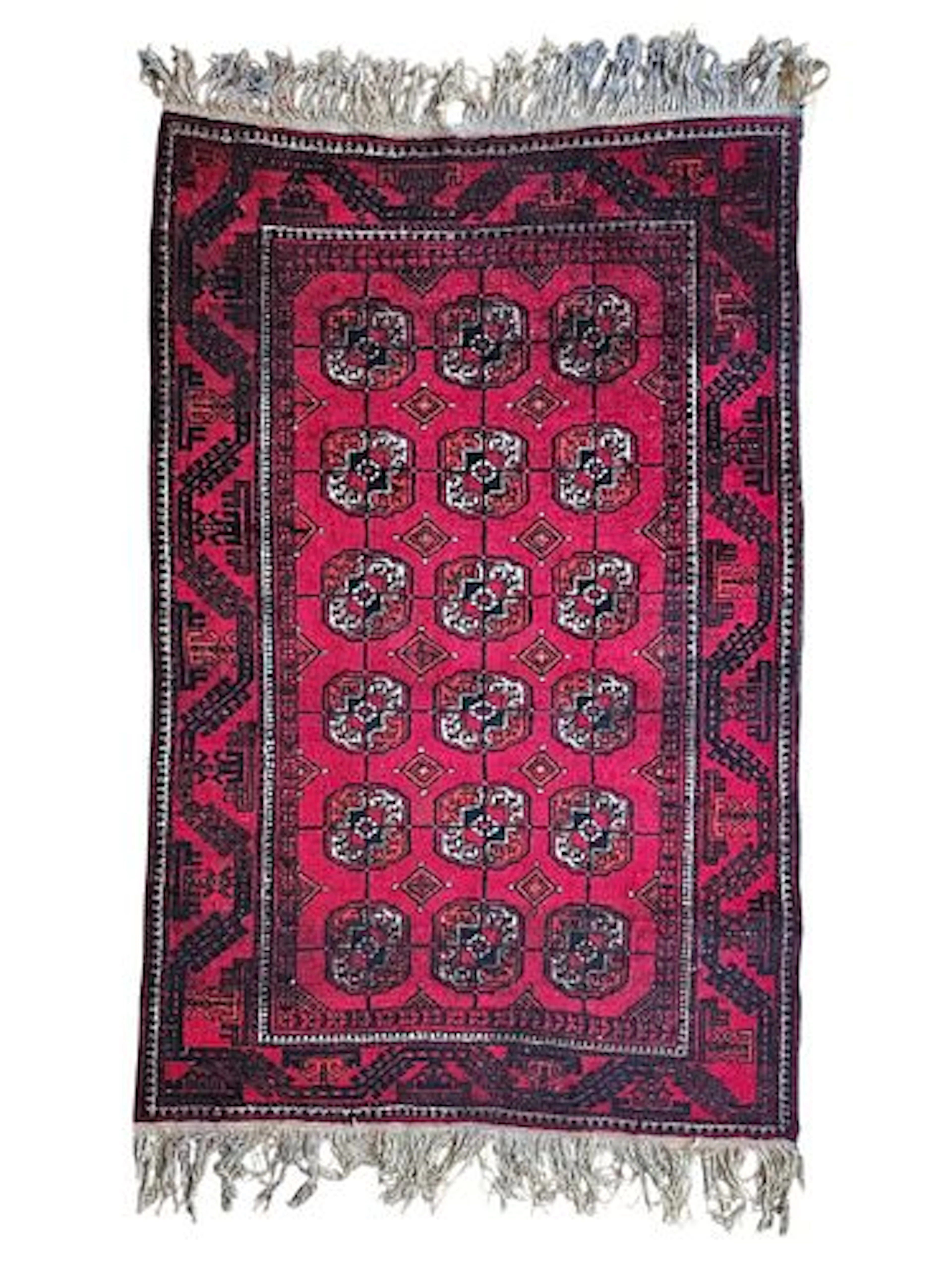 Vintage Teyis Afghan Kunduz Rug 3'8" x 5'8"