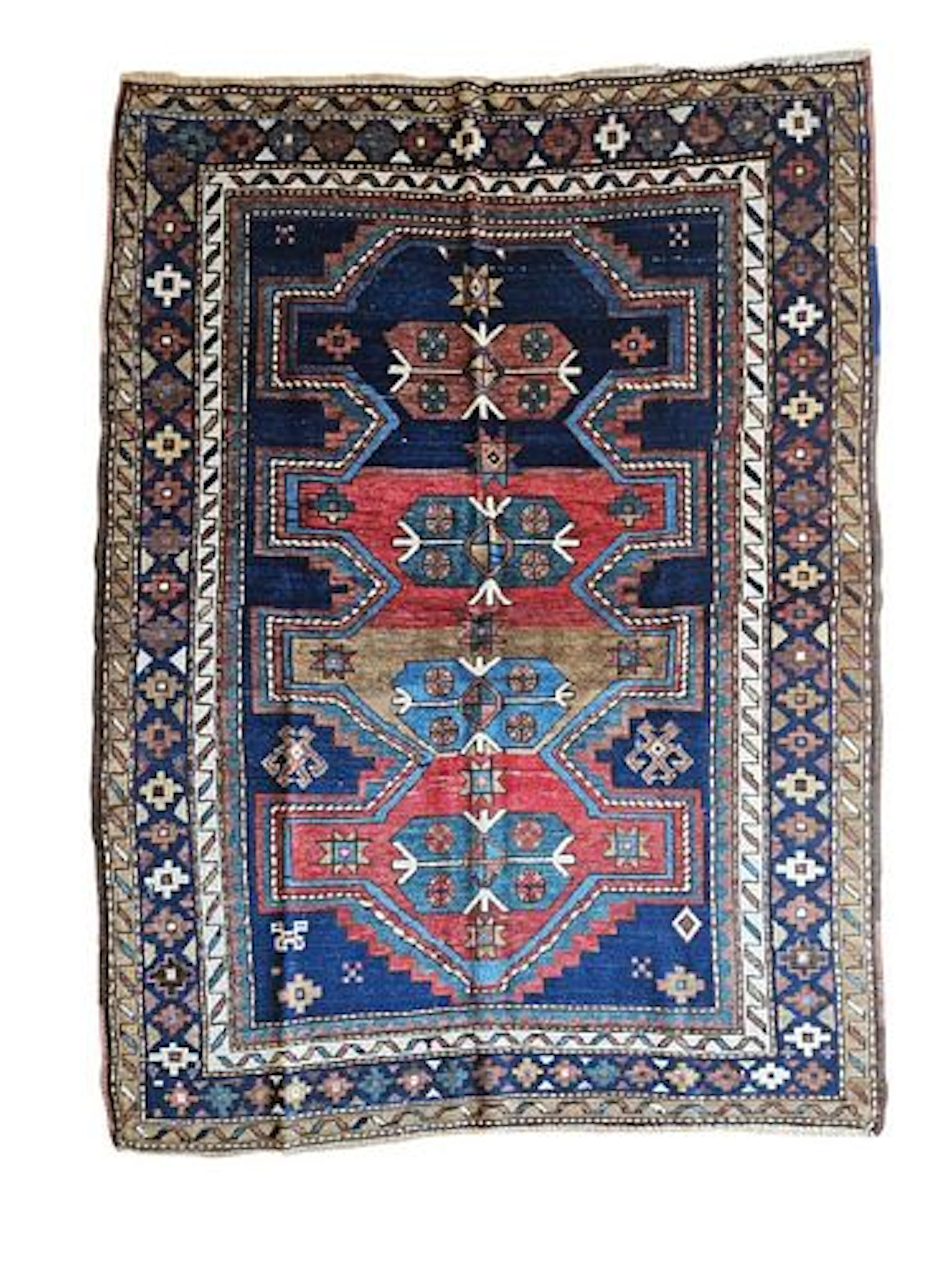 Antique Persian Kurdistan Rug 4'9" x 6'11"