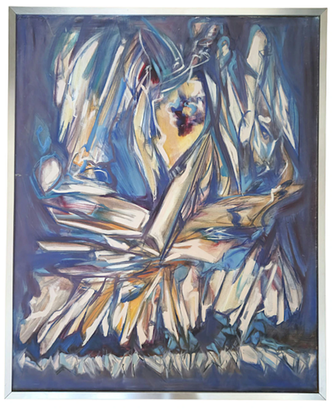 Mid-Century Abstract Figure, Oil on Canvas
